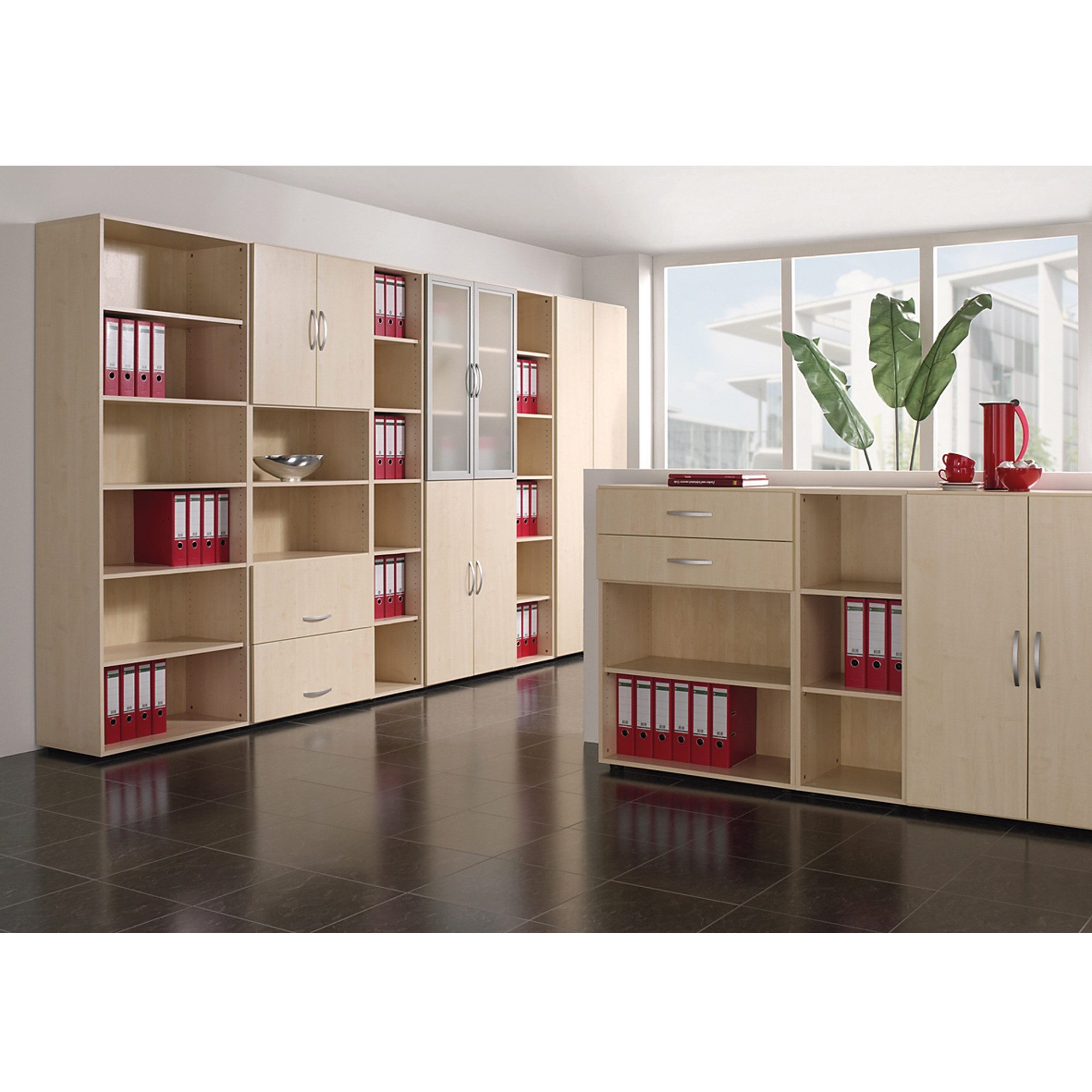 geramöbel Aktenschrank Flügeltür Flex S-383700-B buche 2 Stück