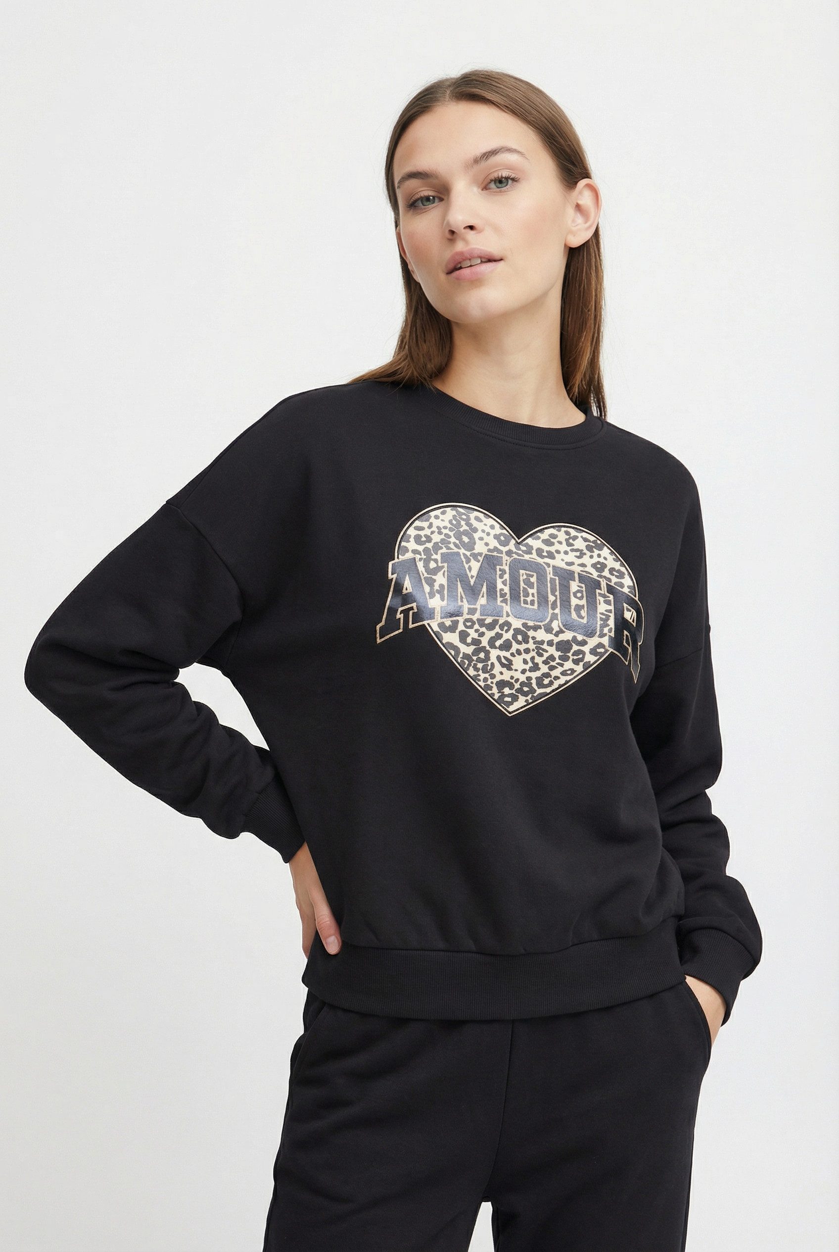 ONLY Sweatshirt ONLLAUREN L/S LEO O-NECK CC SWT