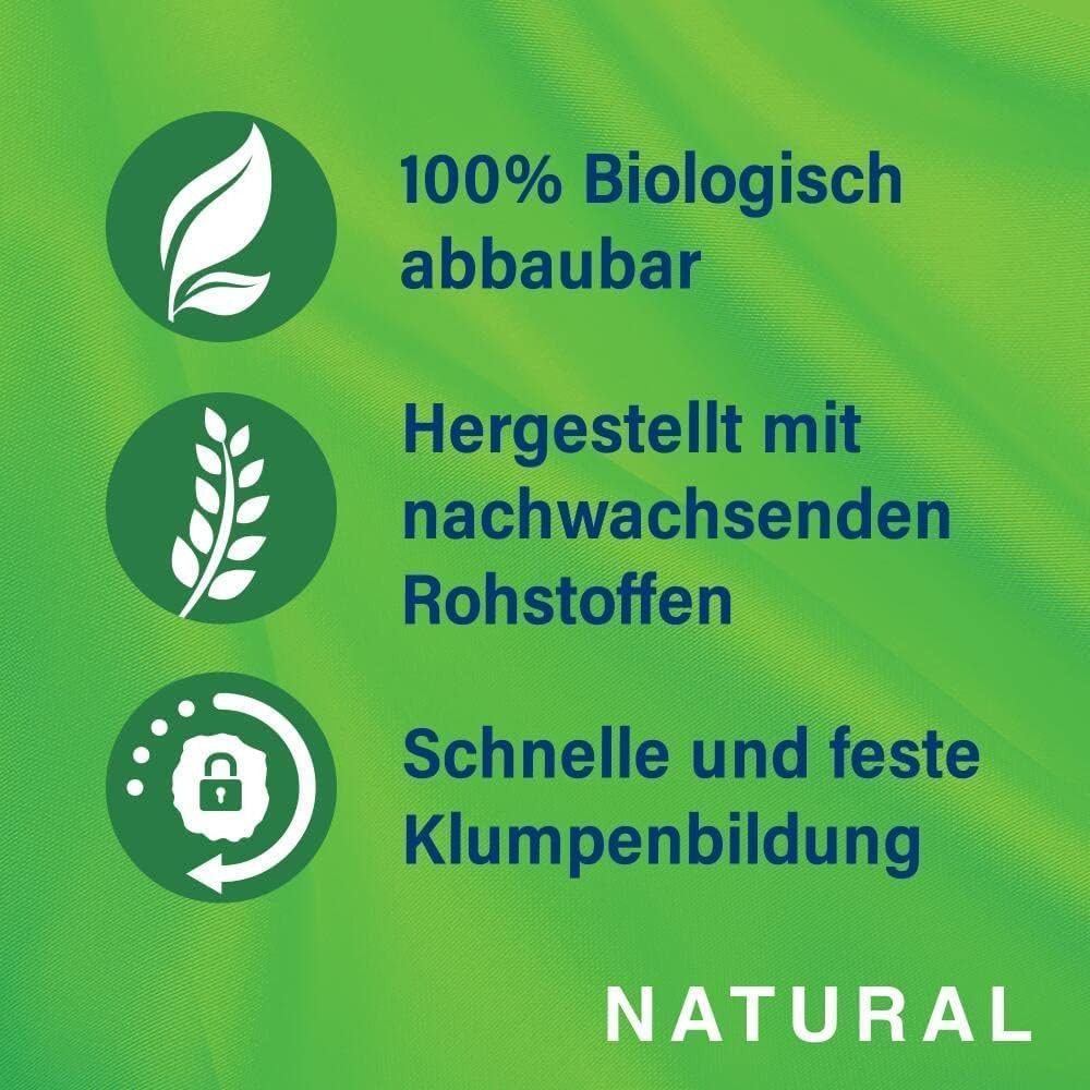 CATSAN Katzenstreu NATURAL Klumpstreu 20l (XXL Vorratspack), 100% biologisch abbaubar