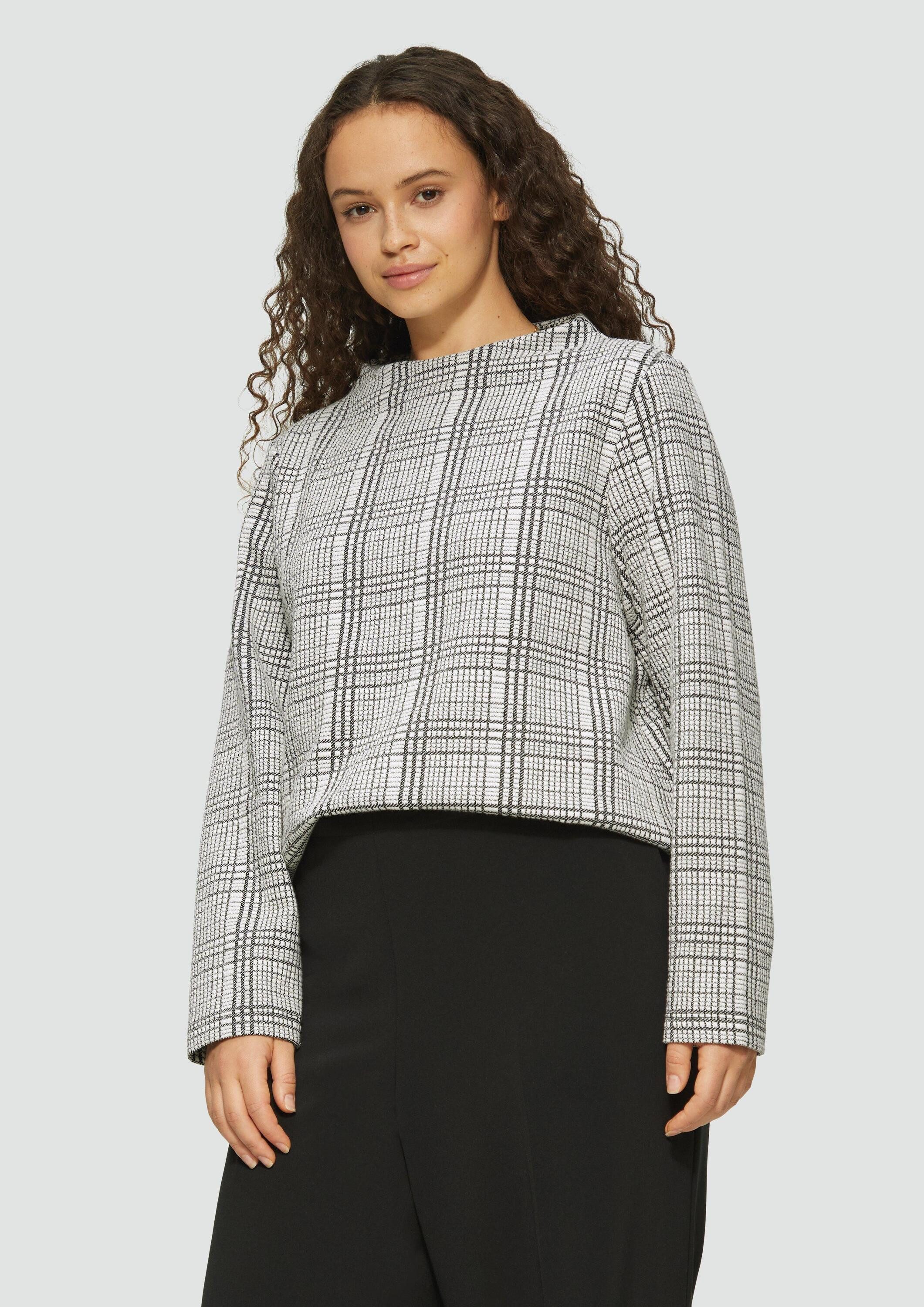 s.Oliver Sweatshirt Sweatshirt Gemustertes Sweatshirt mit günstig online kaufen