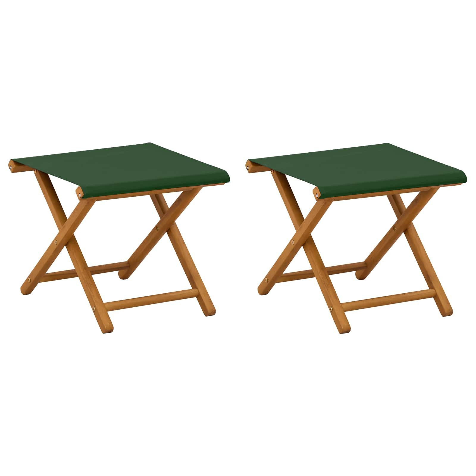vidaXL Gartenliege Liegestuhl 2 pcs Massives Eukalyptus Holz Grün, 2 St.