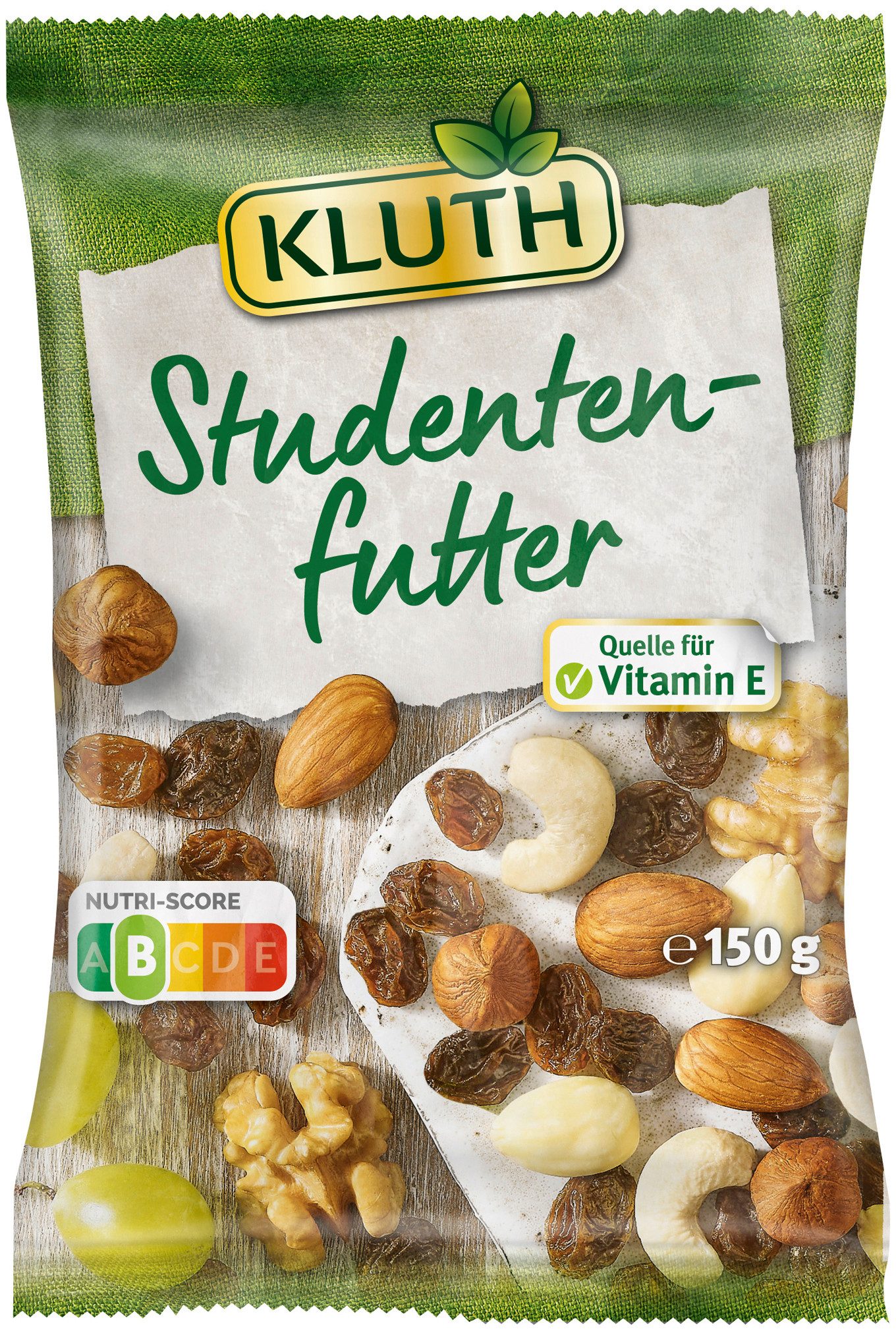 KLUTH Knabberei, Kluth Studentenfutter 150g ausgewogene Nussmischung zum Snacken