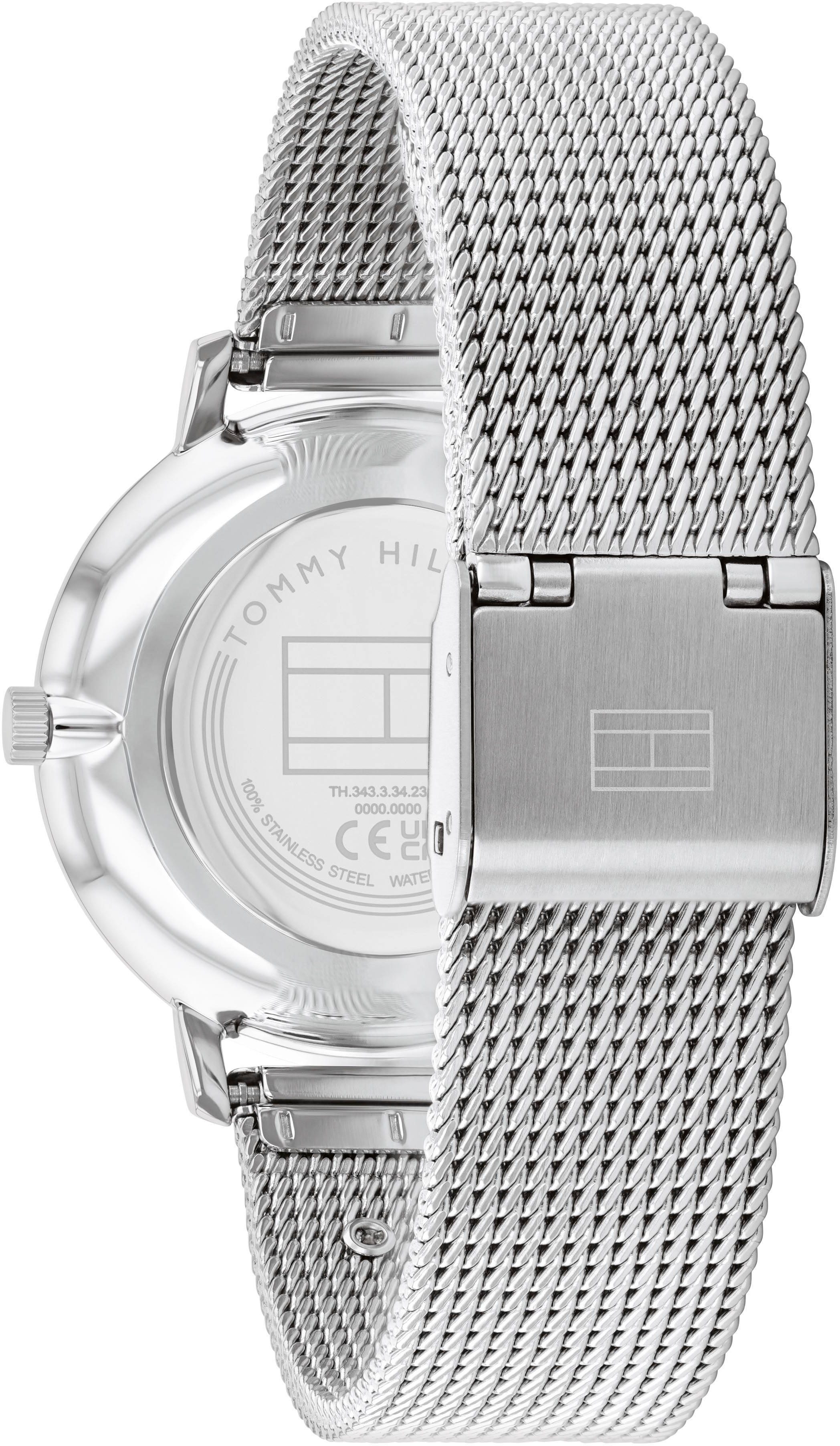 Tommy Hilfiger Quarzuhr TEA 1782738, Armbanduhr, Damenuhr, Edelstahlarmband, analog