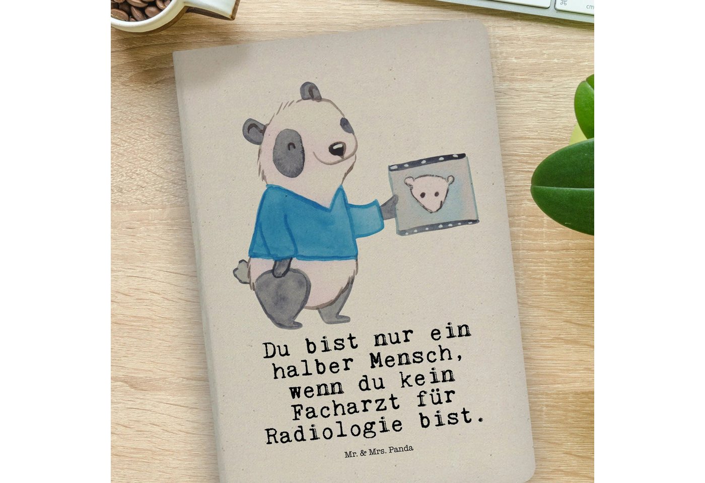 Thumbnail - Mr. & Mrs. Panda Notizbuch Facharzt für Radiologie Herz - Transparent - Geschenk, Notizbuch DIN Mr. & Mrs. Panda, Langle...