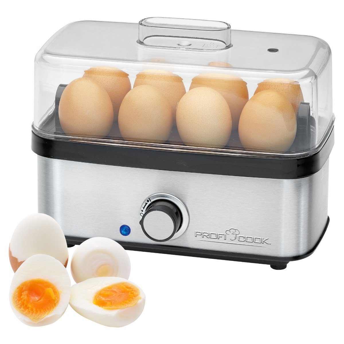PROFI COOK Eierkocher PC-EK 1275, schwarz / silber, 400 Watt