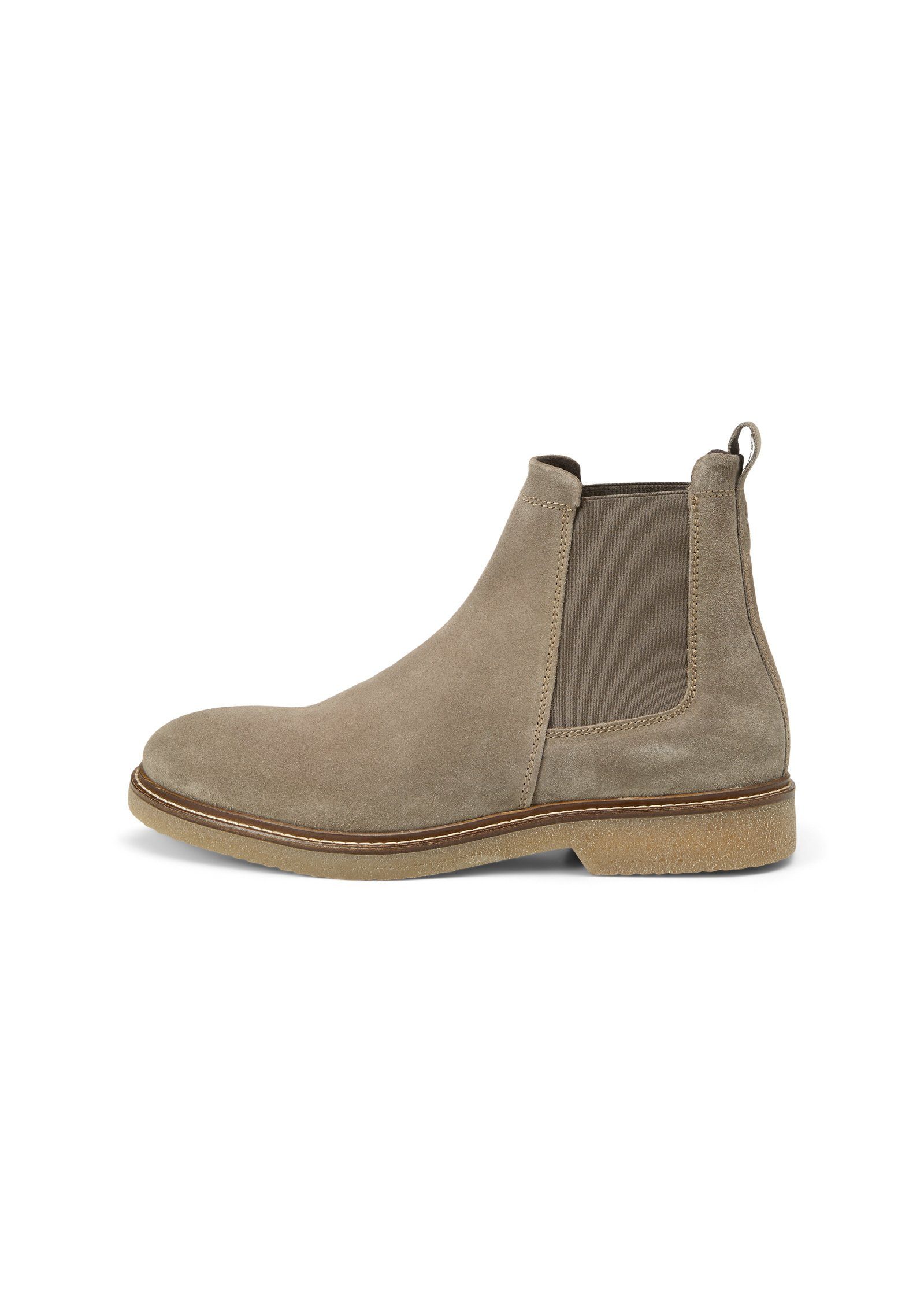 Marc O'Polo aus softem Chelseaboots Velours-Rindleder beige