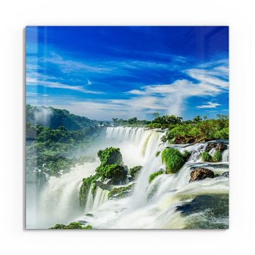 DEQORI Glasbild 'Imposante Wasserfälle', 'Imposante Wasserfälle', Glas Wandbild Bild schwebend modern