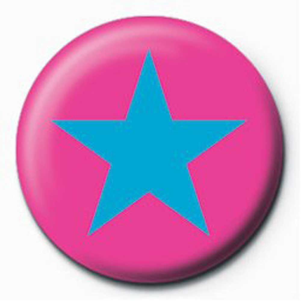 Button Star - Button Badge - Pink/Blue