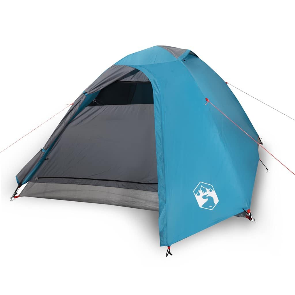 Kuppelzelt Kuppel-Campingzelt 3 Personen Blau Wasserdicht