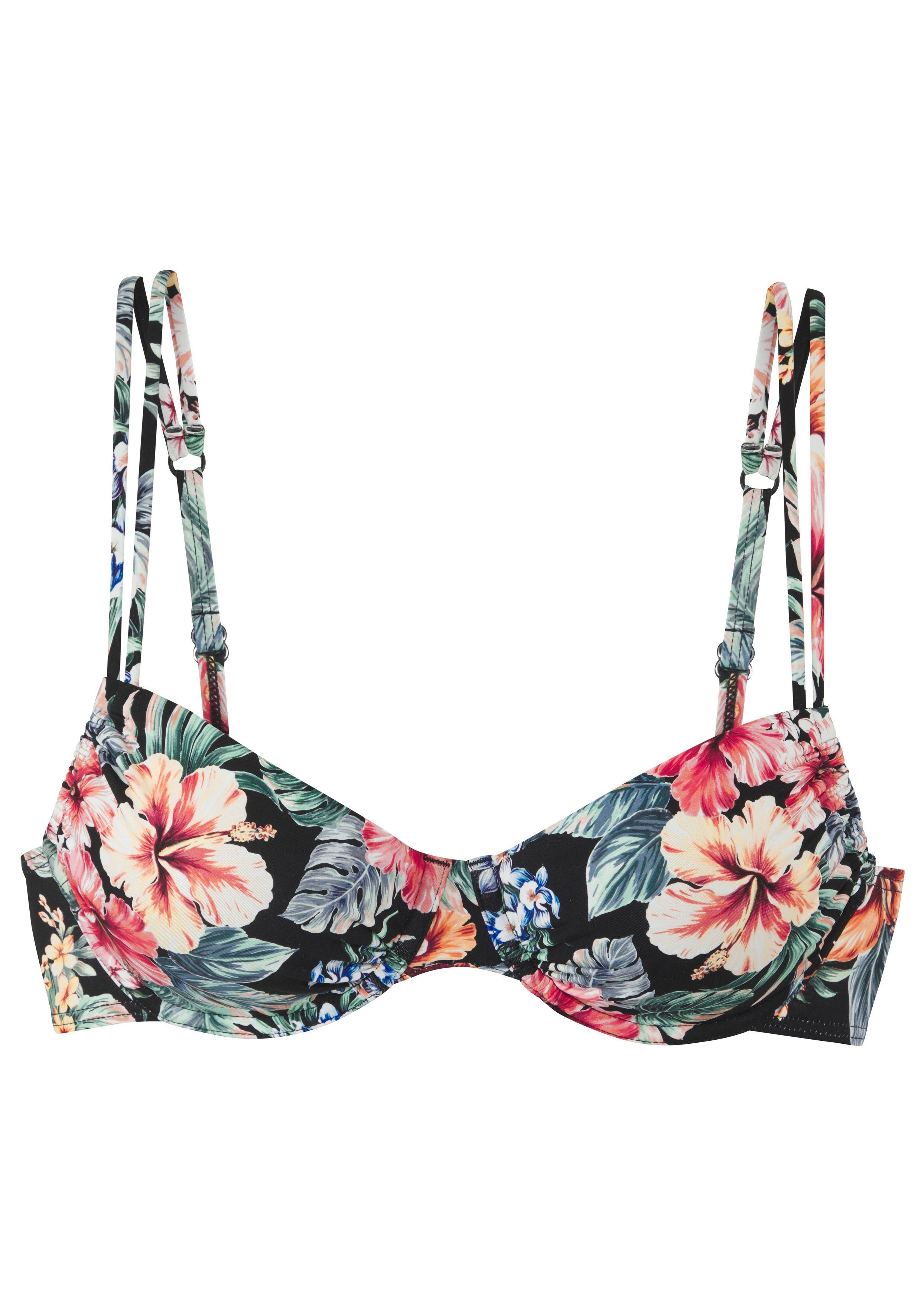 LASCANA Bügel-Bikini-Top Salsa, mit tollem Blumenprint günstig online kaufen