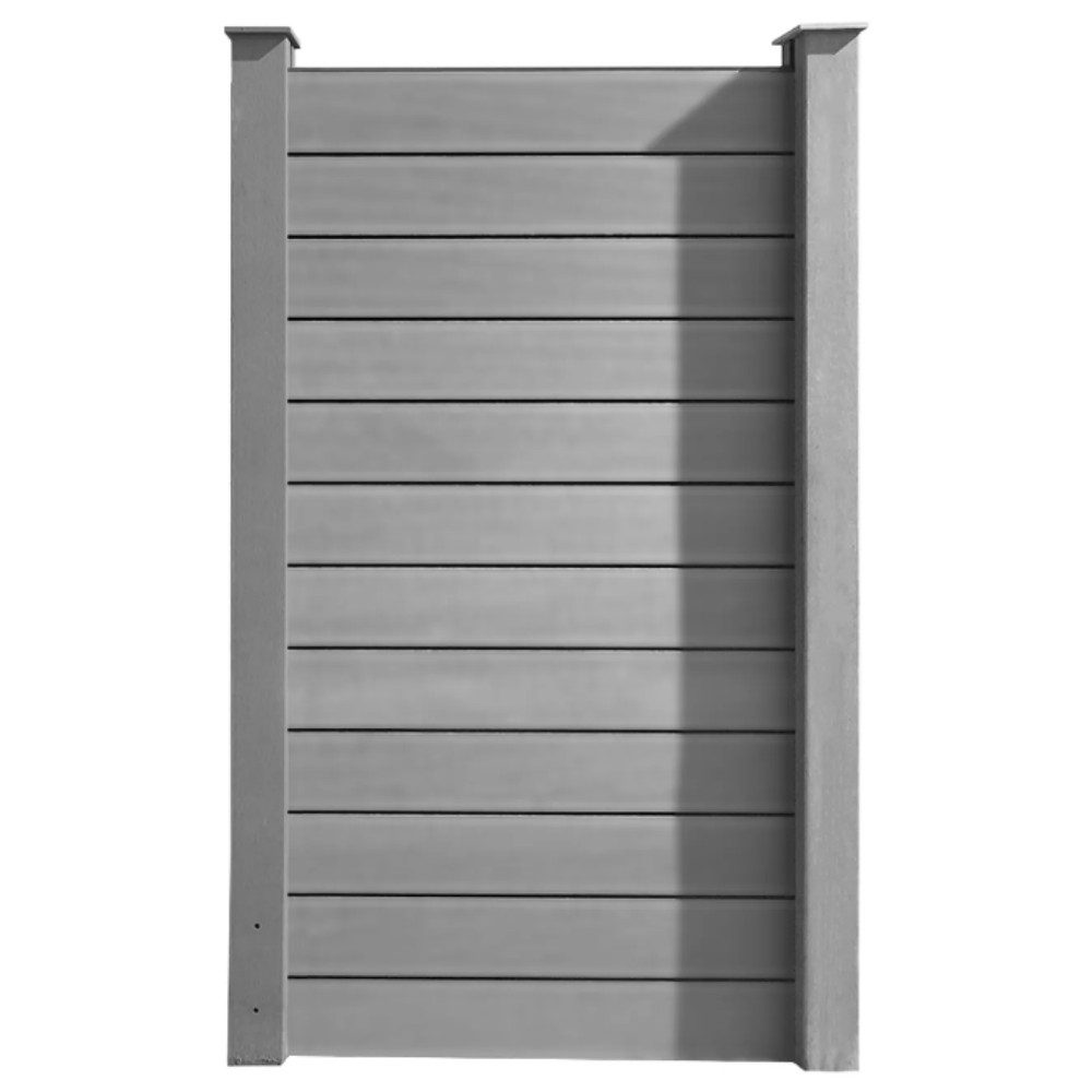 HORI Zaun HORI WPC Sichtschutzzaun Stecksystem, Gartenzaun witterungsbeständig, Robuster Gartenzaun, Modernes Lamellenzaun, Langlebiger Sichtschutz