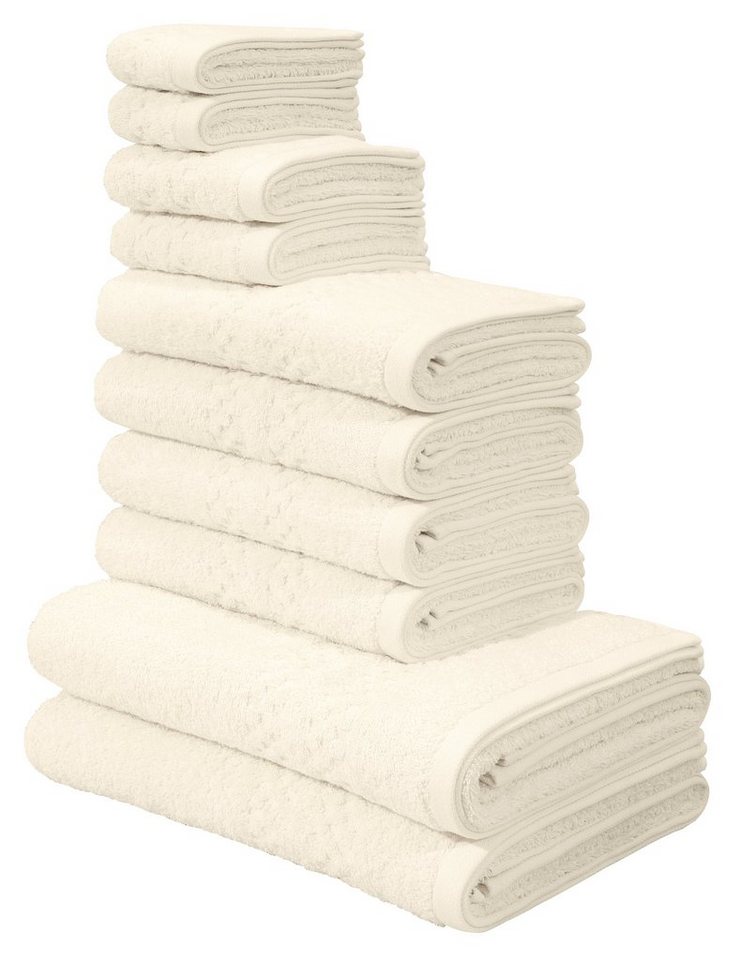 OTTO home Handtuch Set Regona, als 10 tlg Set und Serie, Premium Handtücher, 500 gr/m², Frottier (Set, 10-St), Duschtücher, Handtücher, Gästetücher, Seiftücher, 5 Jahre Garantie