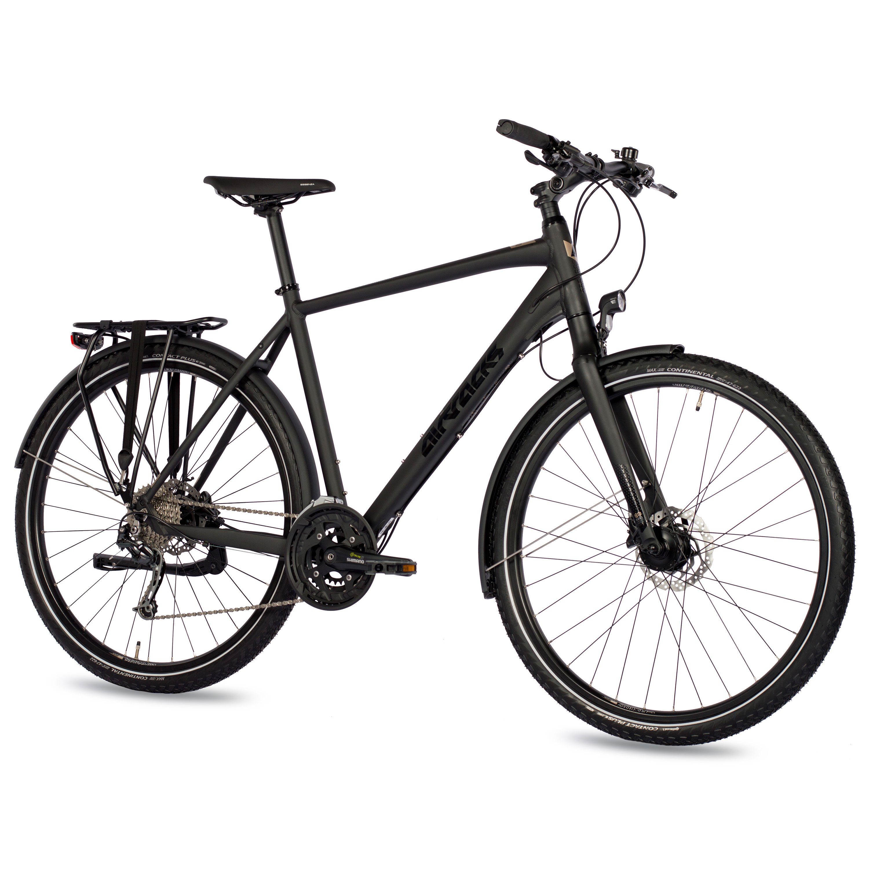 Airtracks Trekkingrad 28 Zoll Herren XXL Fahrrad Trekking Fahrrad TR.2880 Trekkingbike, 27 Gang, Kettenschaltung, (Shimano DEORE RD-M592 SGS), Schwarz Matt - Rahmenhöhen 55 cm & 60 cm » Modeljahr 2026