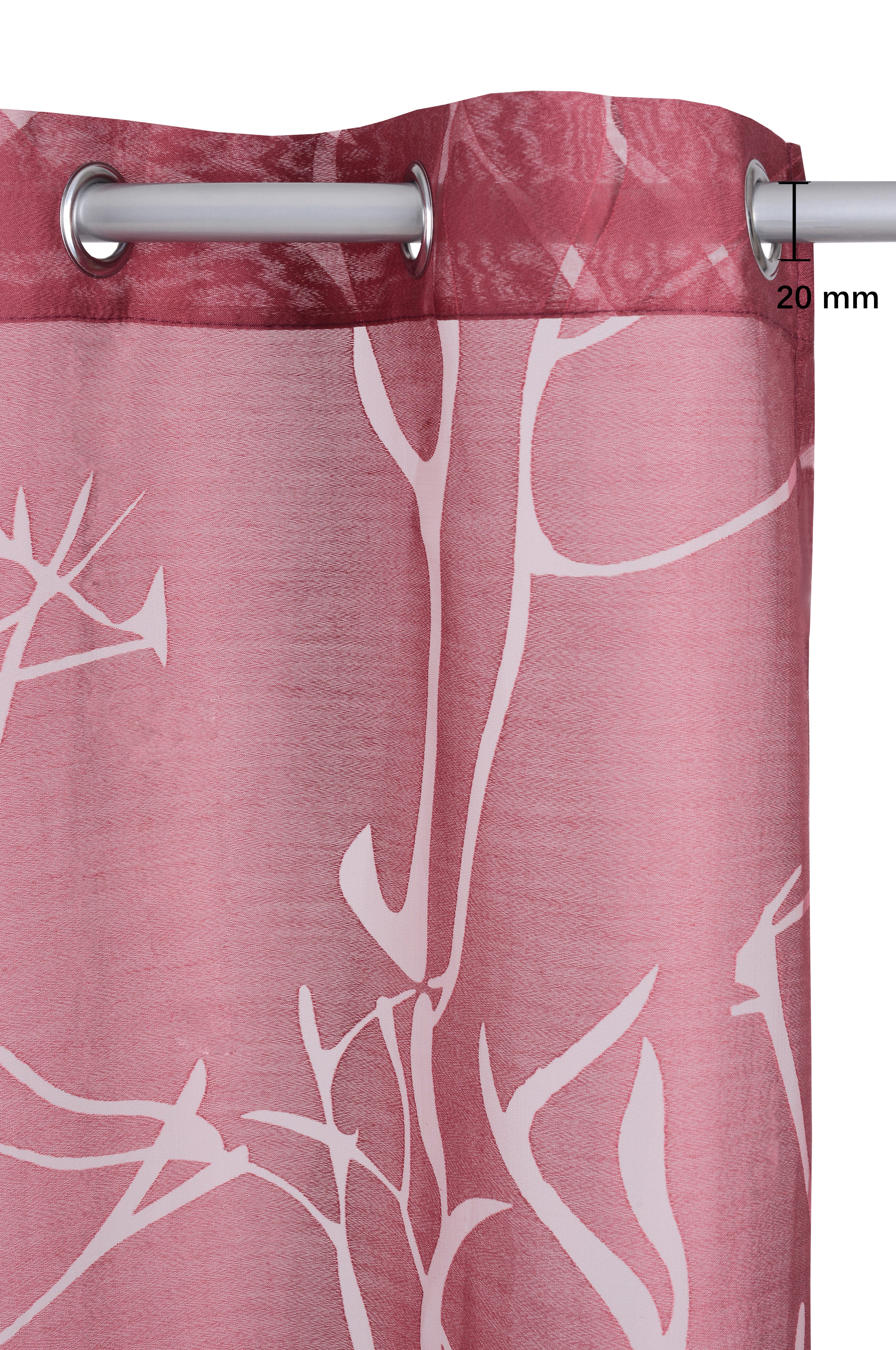OTTO home Scheibengardine Anna (1 St), Ösen, halbtransparent, Ausbrenner, Viskose & Polyester, Äste-Motiv