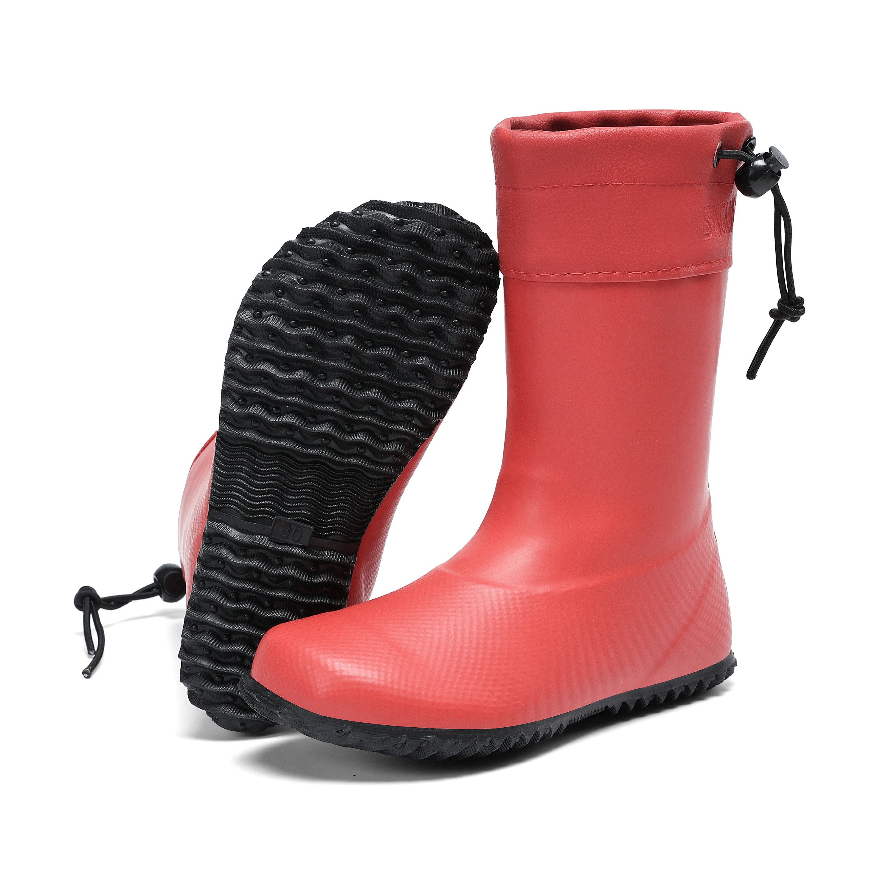 SAGUARO Взуття на босу ногу Barfuß - Гумові чоботи (3mm Sohlenstärke, Nullabsatz, bequem, leicht, leicht-gefüttert, rutschfest) Minimalschuhe wasserdicht Regen-Schuhe Regen-Stiefel Schuhkragen vegan