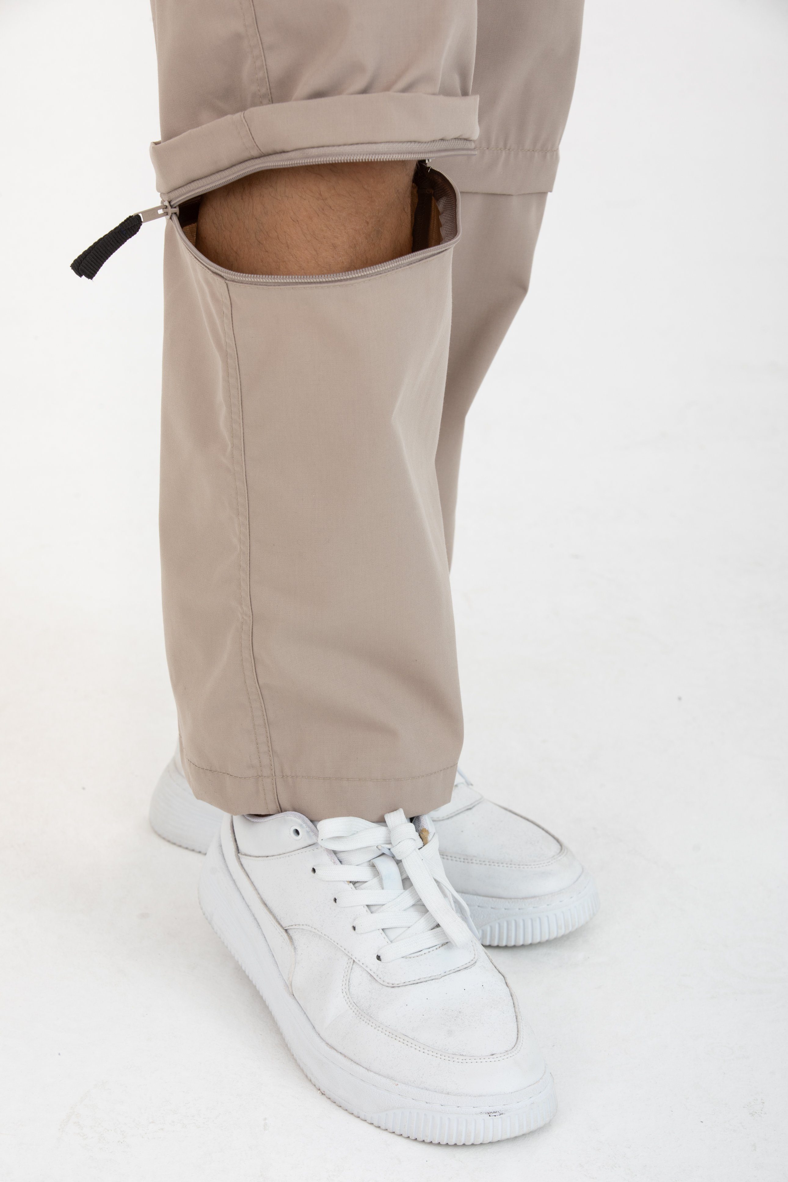 Kendindza Collection Cargohose Herren Zipp Off Cargohose Dehnbund Arbeit Hose Rangerhose Cargo Hose Gummibund elastisch, abnehmbare Beine, 6 Taschen – Bild 5 von 5
