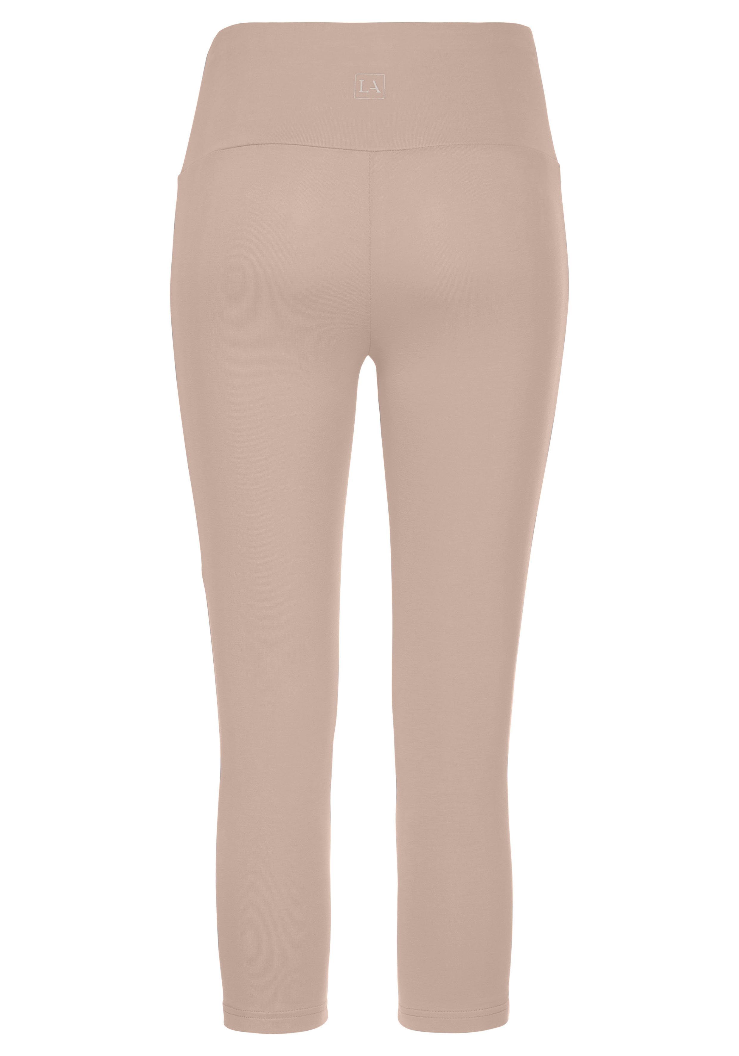 LASCANA Caprileggings mit breitem weichem Bündchen, Loungewear – Bild 4 von 5