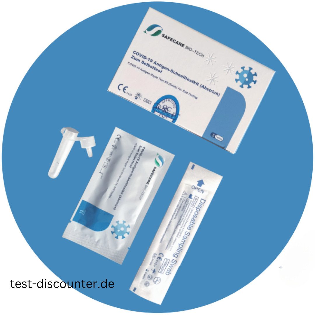 Safecare Bio-Tech Influenza-Schnelltest Corona Schnelltest Covid, MHD 2026, erkennt XEC und MC.13.2, 1 Messparameter, 1-tlg., Hohe Präzision, EU-konform, langlebig & zertifizierte Sicherheit