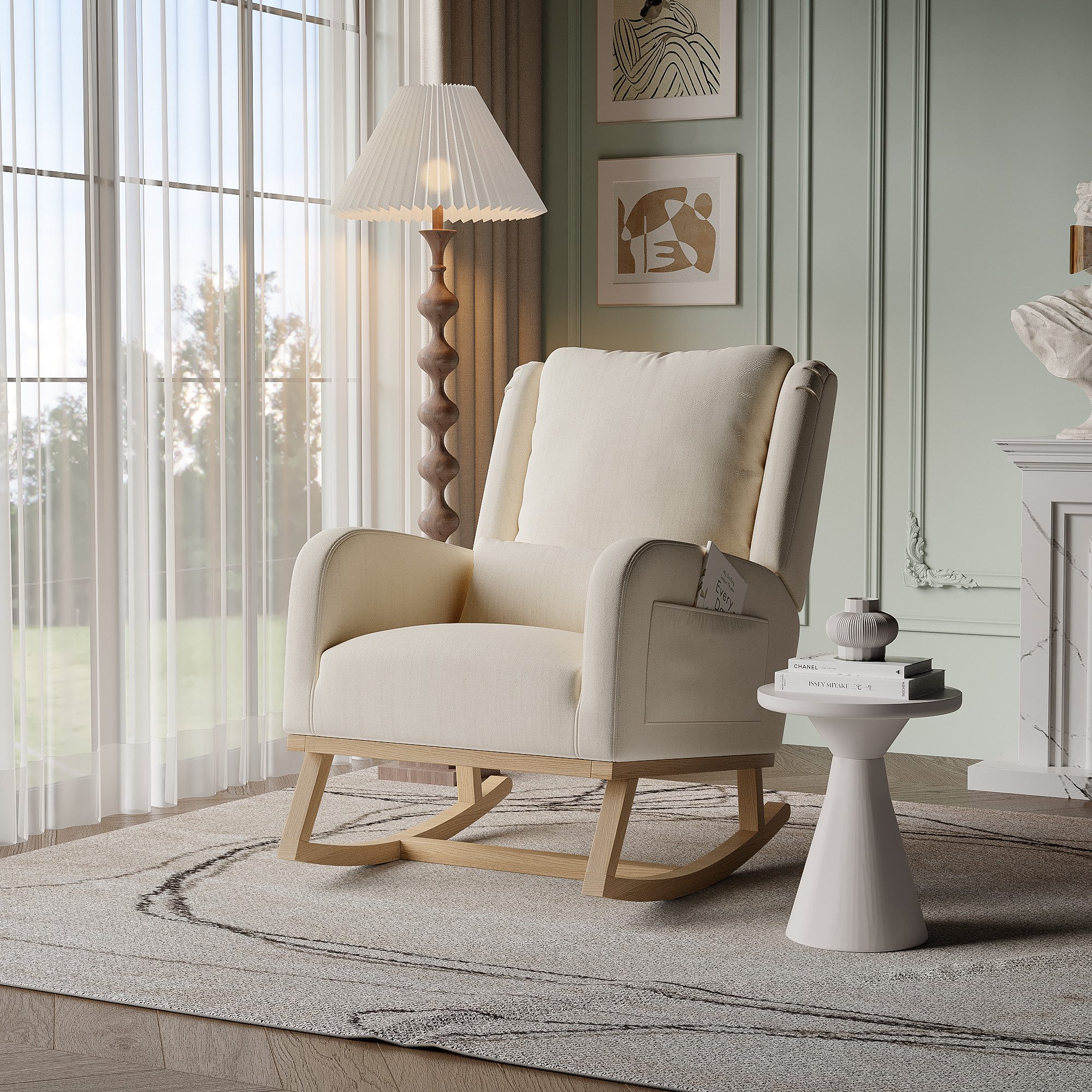 Furnishings Home Schaukelstuhl Loungesessel Hellbeiger mit günstig online kaufen
