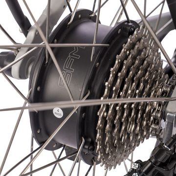 SAXXX E-Bike Comfort Sport Trapez Elektrofahrrad, 9 Gang Shimano Alivio Schaltwerk, Kettenschaltung, Heckmotor, 418 Wh Akku, integriertes Rahmenschloss