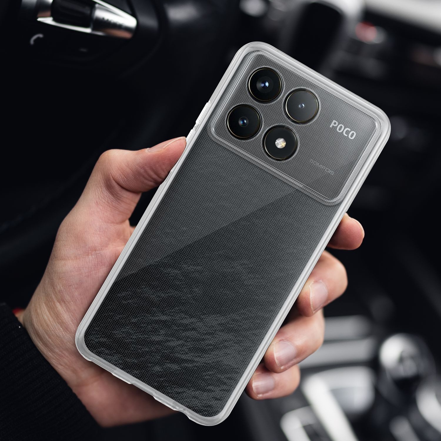 Cadorabo Handyhülle für Xiaomi Poco F6 Pro Hülle Xiaomi Poco F6 Pro, Hülle TPU Silikon Handy Schutzhülle Slim Transparent Case Cover