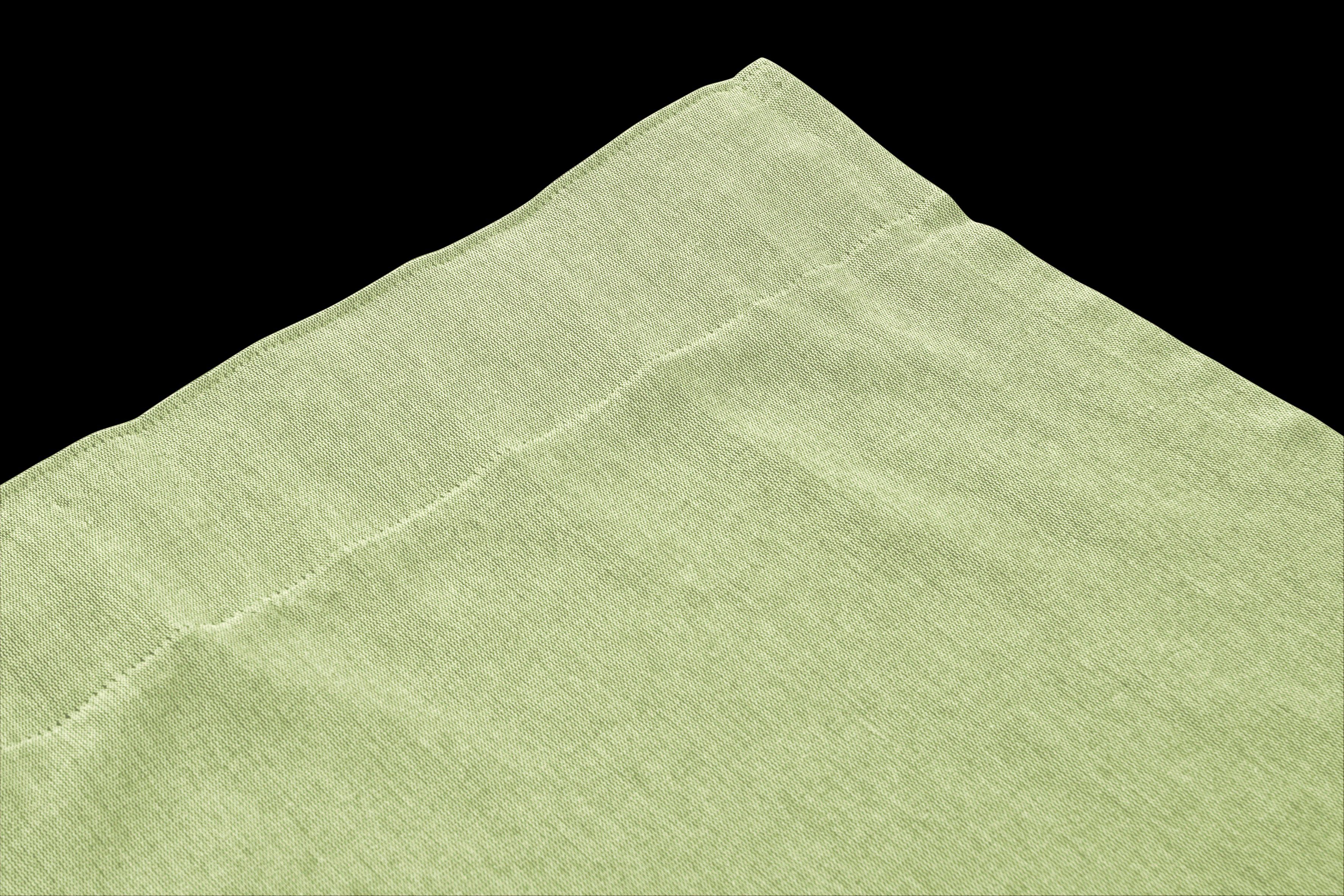 halbtransparent, Lena St), Größen 1 grün Multifunktionsband Vorhang Schal, (1 by Lanea, LeGer Home verschiedene Leinenoptik, Gercke,