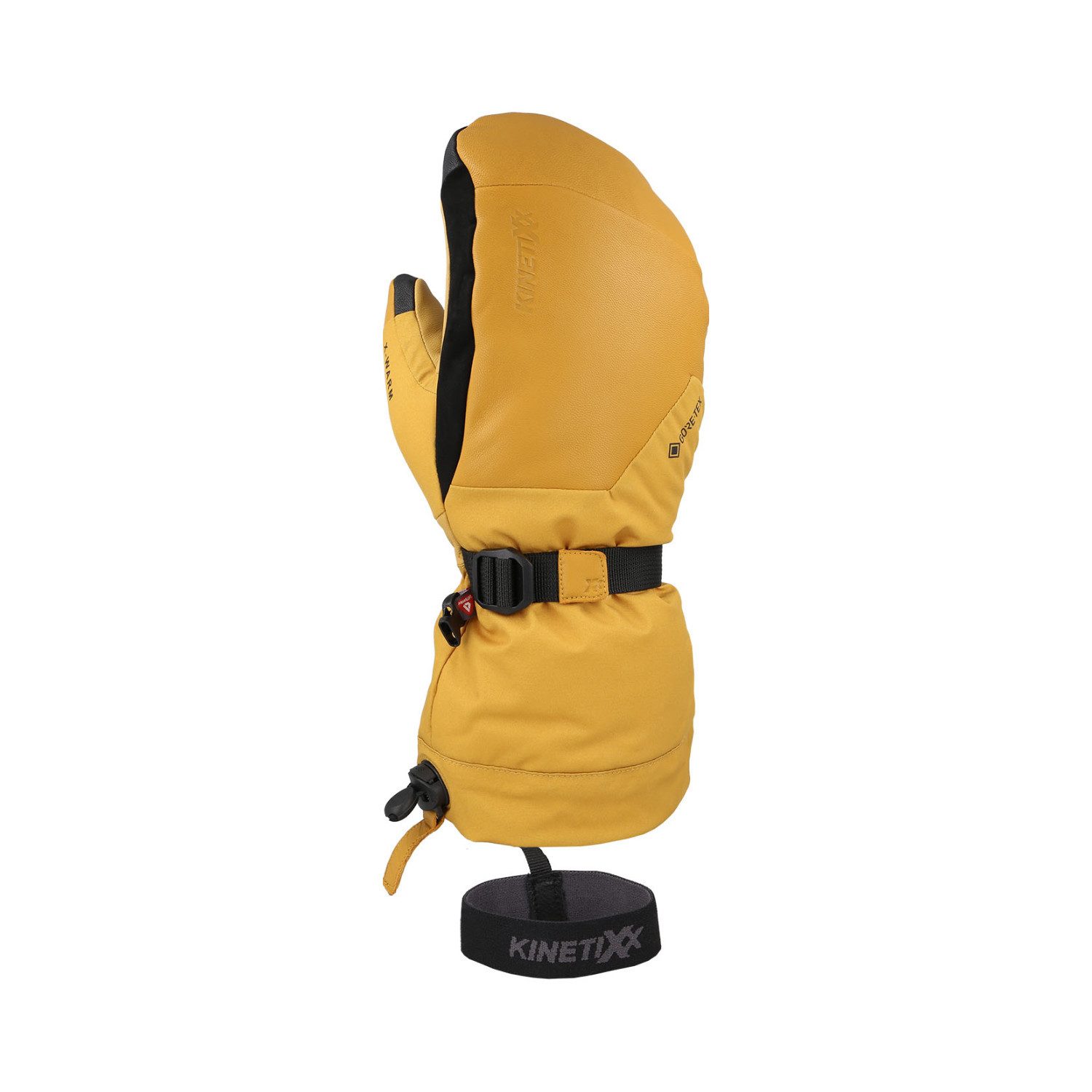Kinetixx Skihandschuhe KinetiXx Beldin Mitten GTX® – Herren Skihandschuh (in Schwarz oder Mustard) Wasserabweisend, Grip, Atmungsaktiv, Winddicht, Touchscreen kompatibel