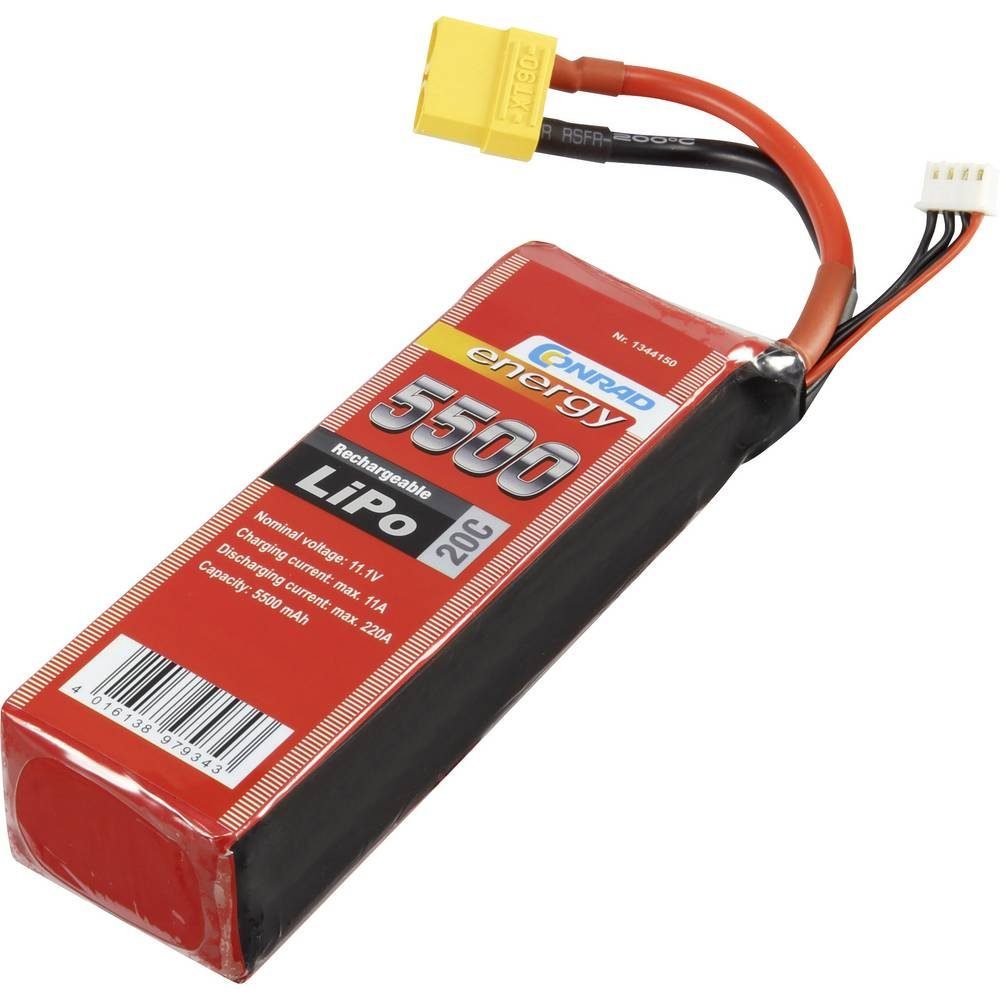 Conrad energy »11.1V 5500 mAh 20C EcoLine LiPoAkku« Akku, Modellbau