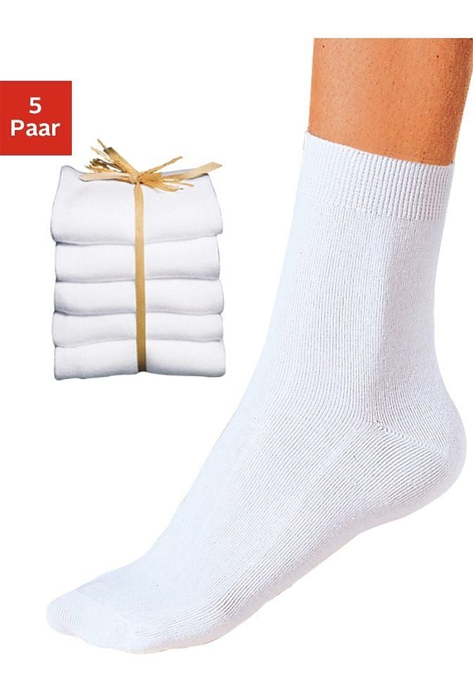 unifarben Go Basicsocken in 5-Paar) weiß (Set,