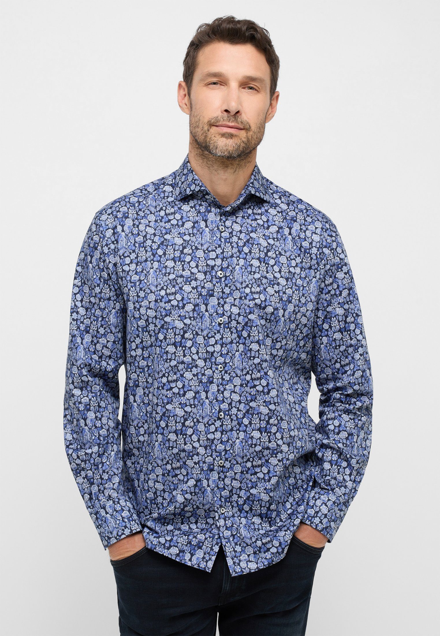 Eterna Langarmhemd COMFORT FIT NON IRON (bügelfrei)