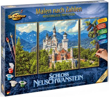 Schipper Malen nach Zahlen Meisterklasse Triptychon - Schloss Neuschwanstein, Made in Germany