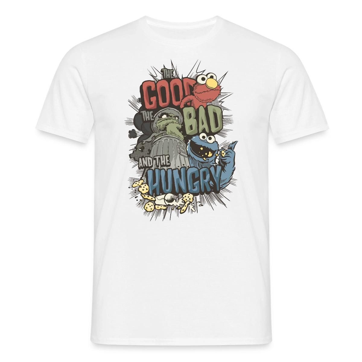 Spreadshirt T-Shirt Sesamstraße Halunken Elmo Oscar Krümelmonster Männer T-Shirt (1-tlg)