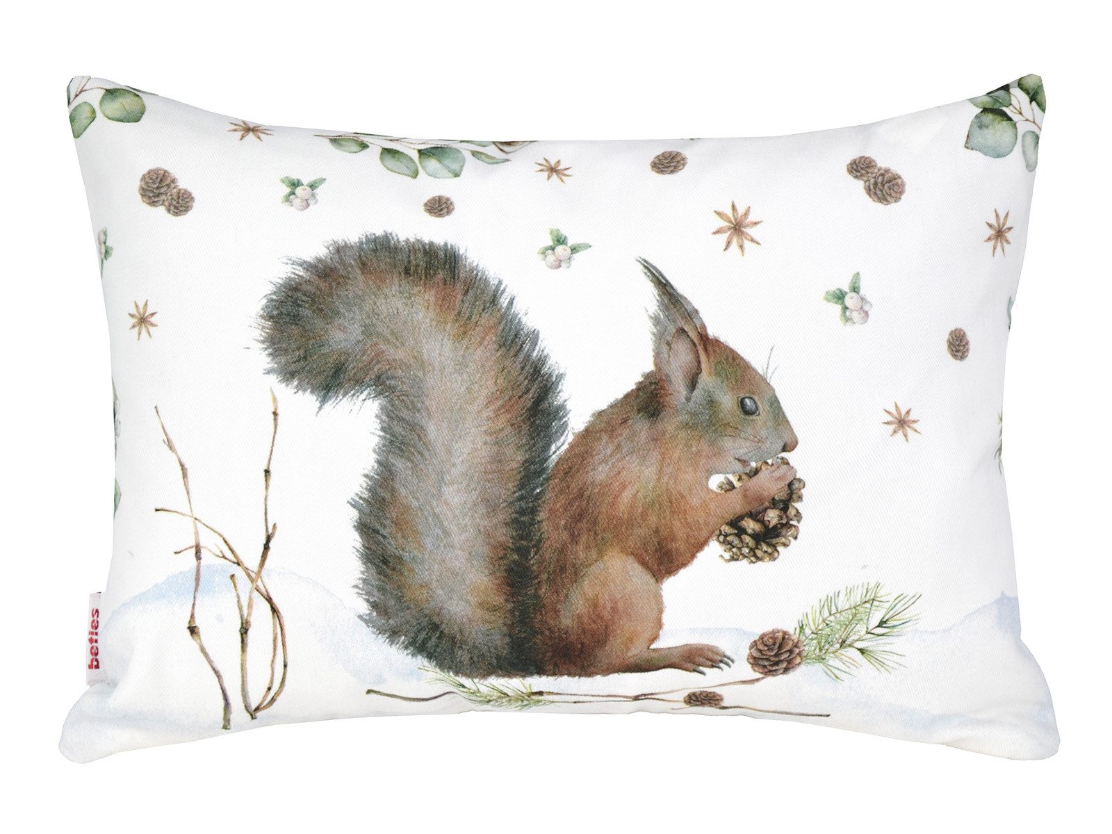 beties Kissenbezug Magie des Winters Moggl, (1 Stück), Winterliches Design mit Eichhörnchen