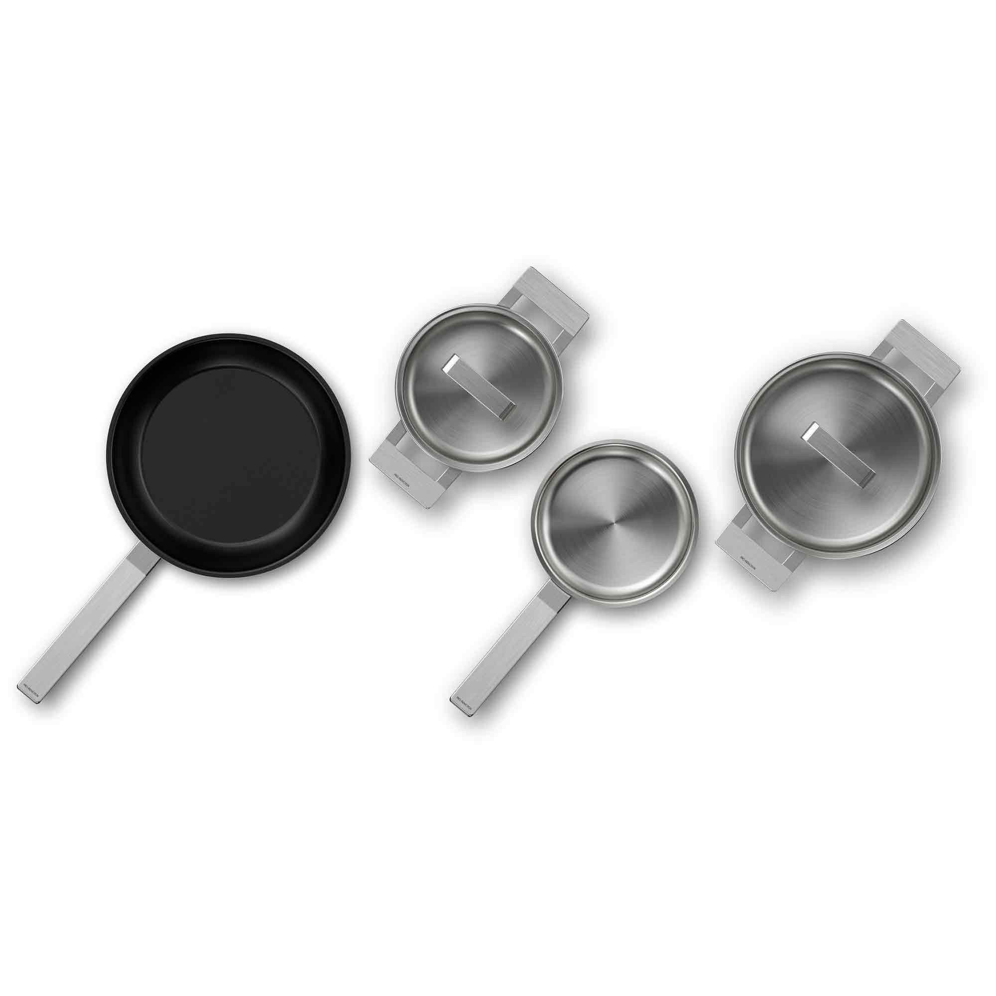 SIEMENS Kochtopf HZ9SE040, Edelstahl (4-tlg), 4-teiliges Set
