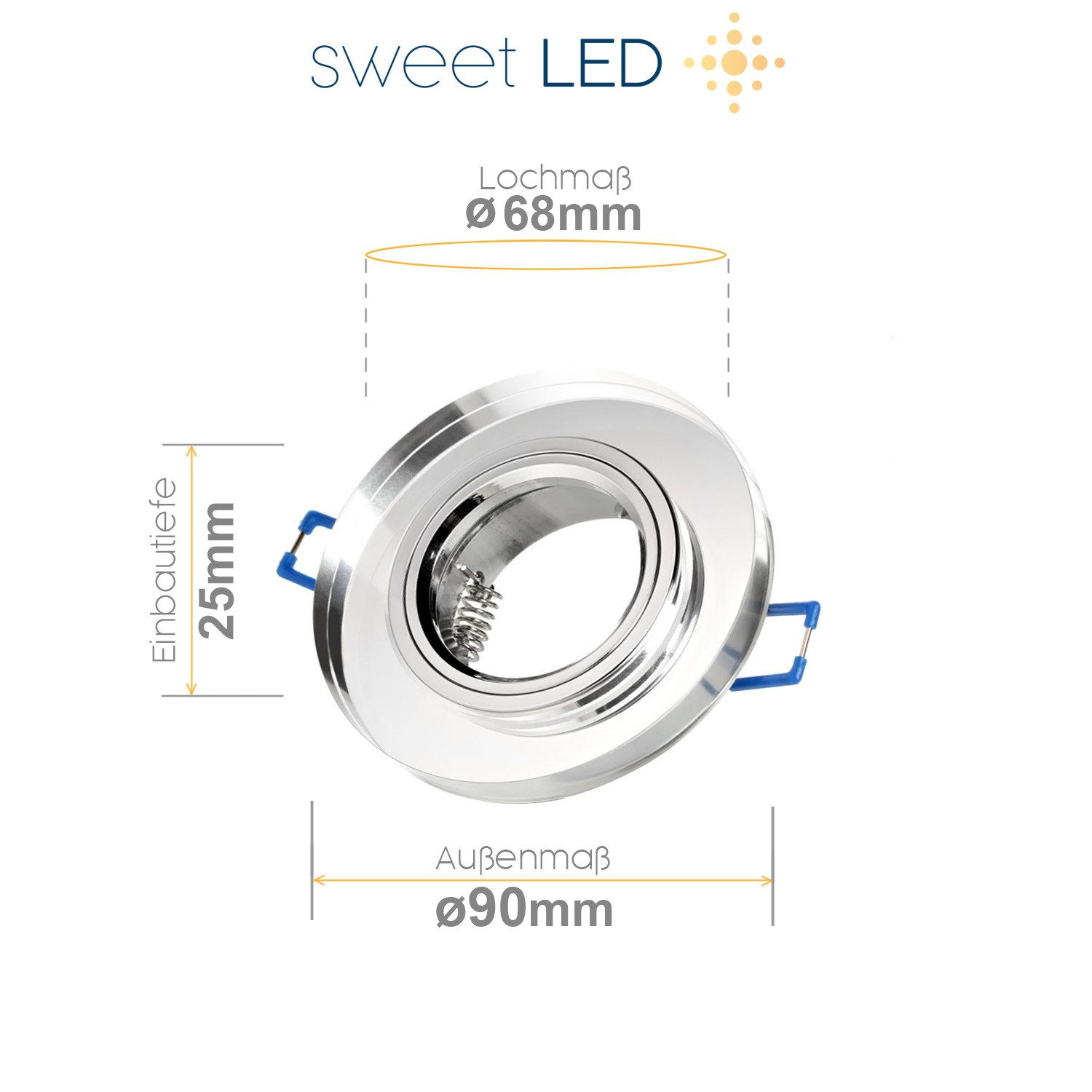 Sweet LED Deckenspot 6er Set Glas günstig online kaufen