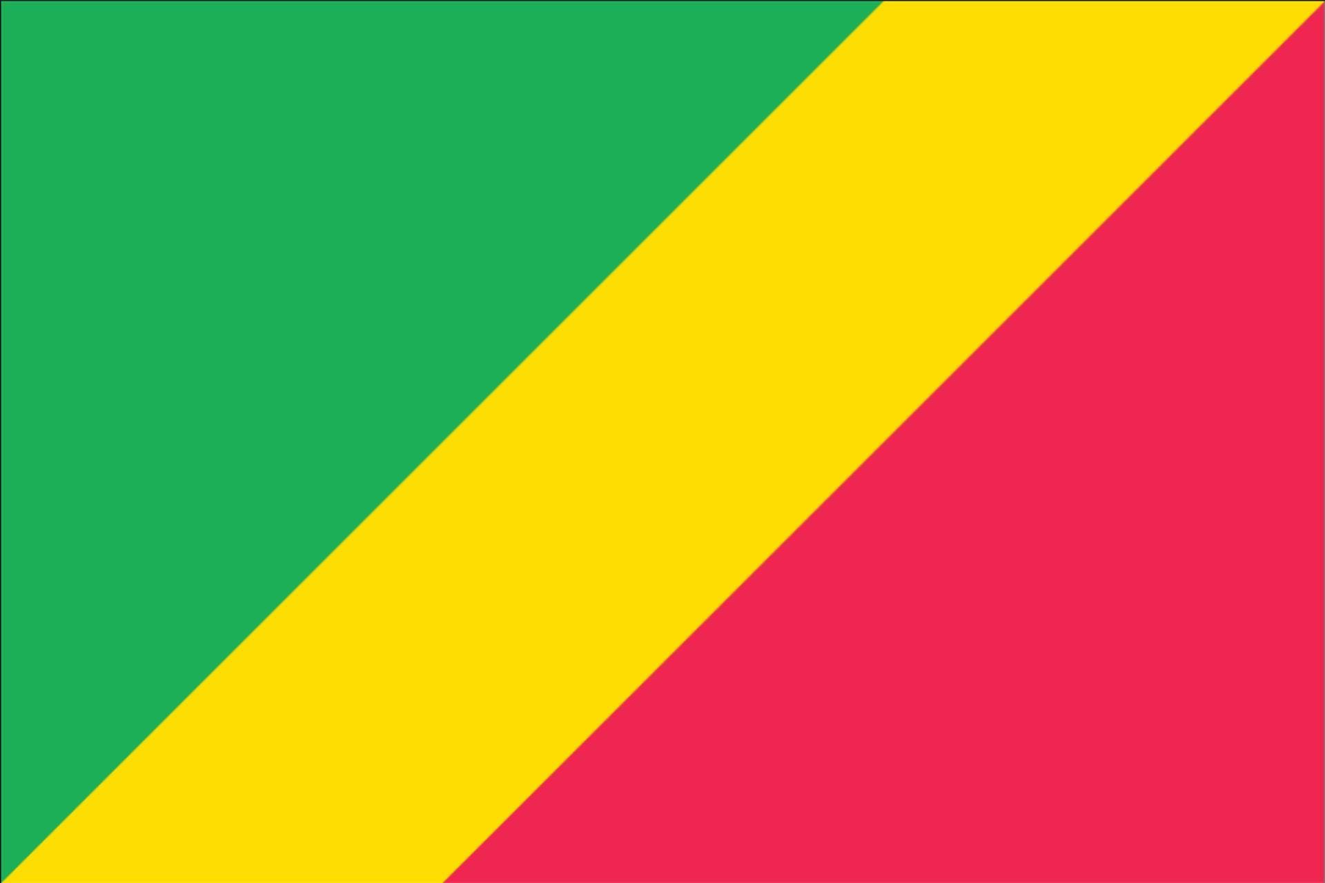 flaggenmeer Flagge Kongo, (Brazzaville) g/m² 80 Republik