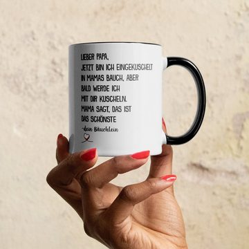 22Feels Tasse Du Wirst Papa Werdender Vater Geschenk Vatertag Schwangerschaft Männer, Keramik, Made in Germany, Spülmaschinenfest, Zweifarbig