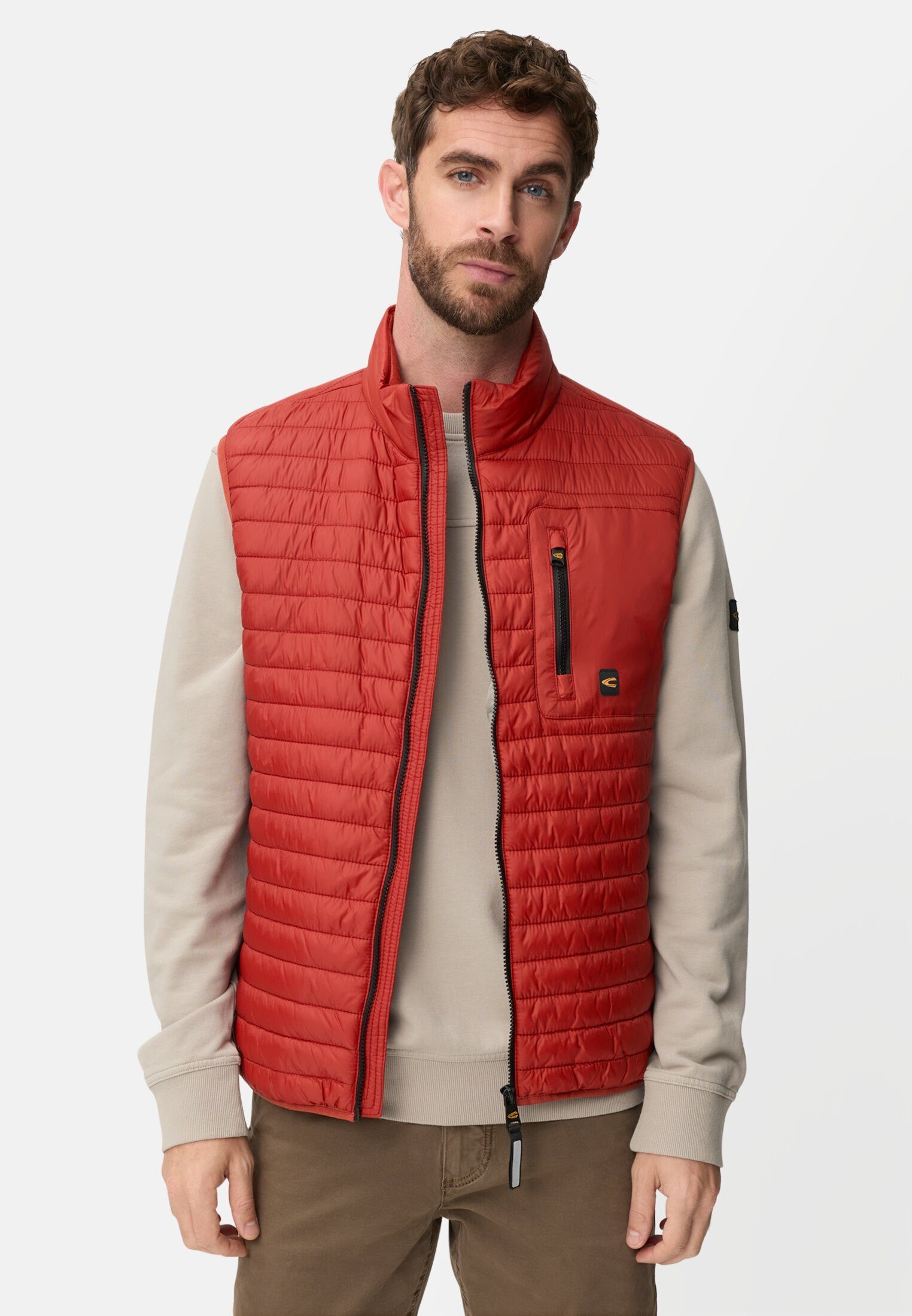 camel active Steppweste Weste mit wasserabweisender Funktion ärmellos mit Stehkragen