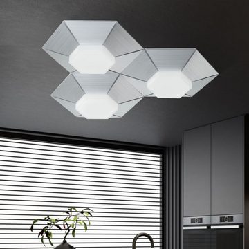 WOFI LED Deckenleuchte, LED-Leuchtmittel fest verbaut, Warmweiß, Deckenleuchte dimmbar über Wandschalter LED Deckenlampe Wohnzimmer