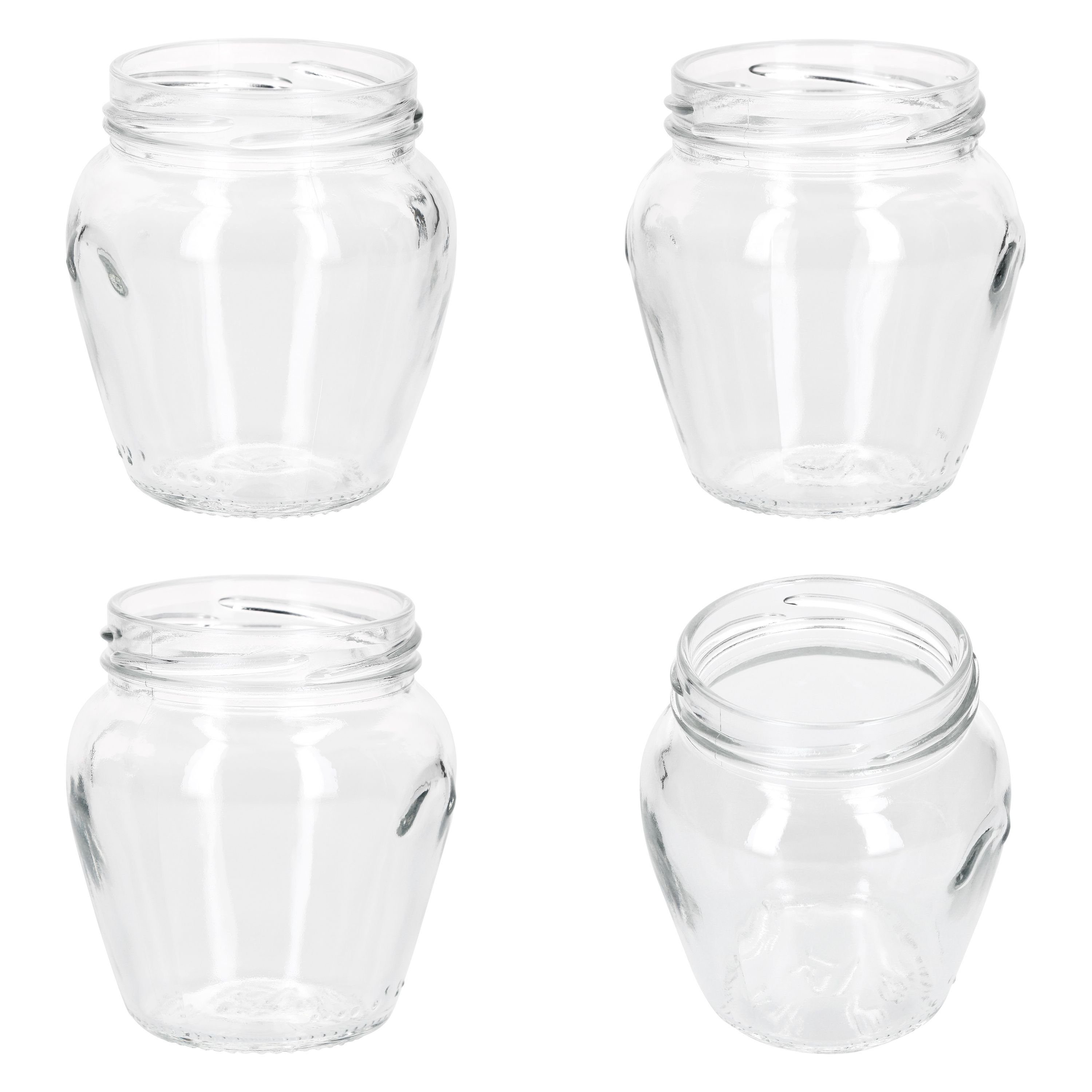 Vaso + 212ml Orcio 75er Glas MamboCat Vorratsglas Marmeladenglas Schwarz, To63 Set Deckel