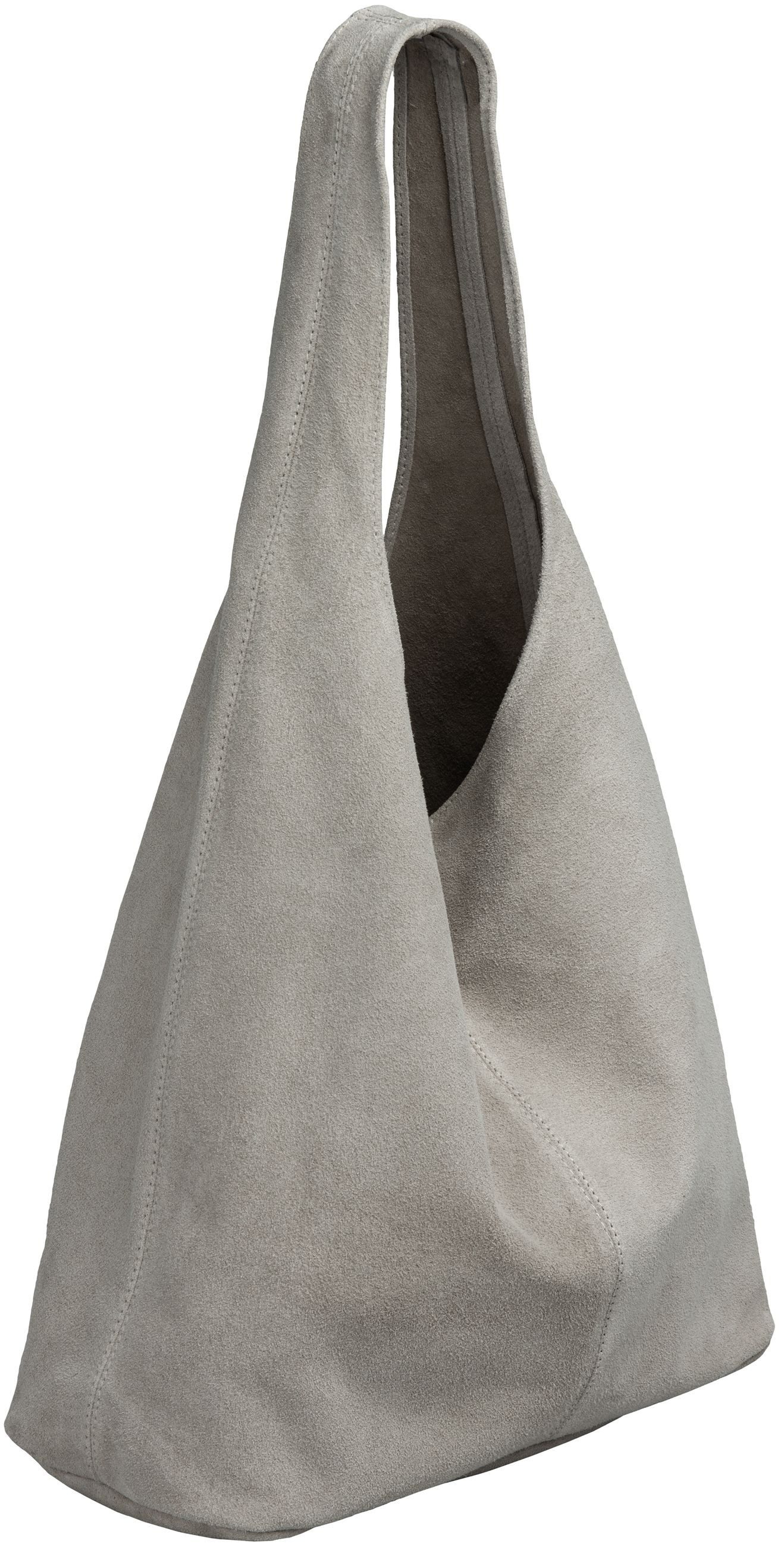 Caspar Schultertasche große Damen Wildleder Tasche Hobo Bag - CLASSIC LINE - Modell No.767, angenehm leicht, ohne Innenfutter, mit Sicherheitsfach, 100% Echtleder