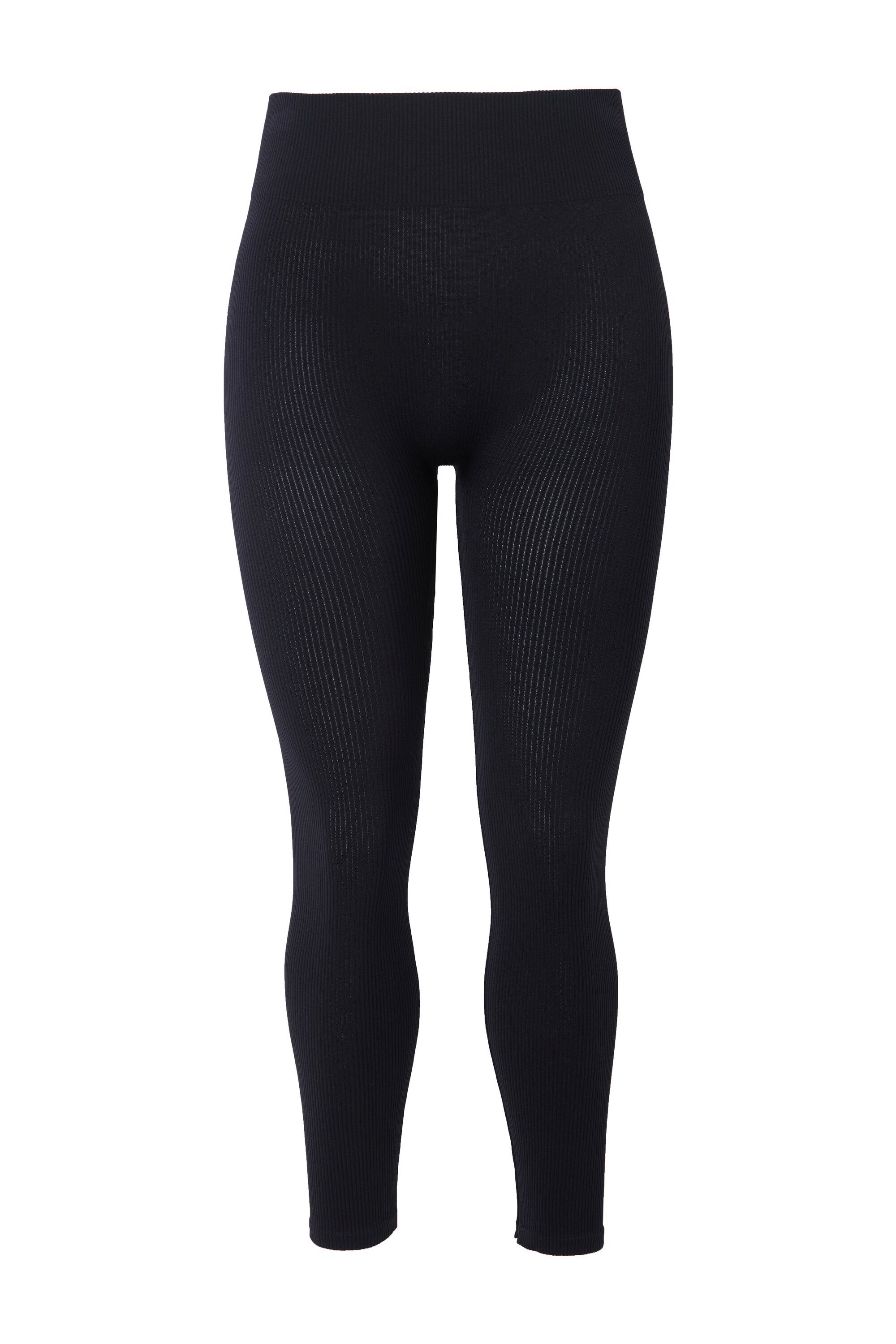 Ulla Popken Feinstrumpfhose Strumpf-Leggings Rippjersey breiter Bund günstig online kaufen