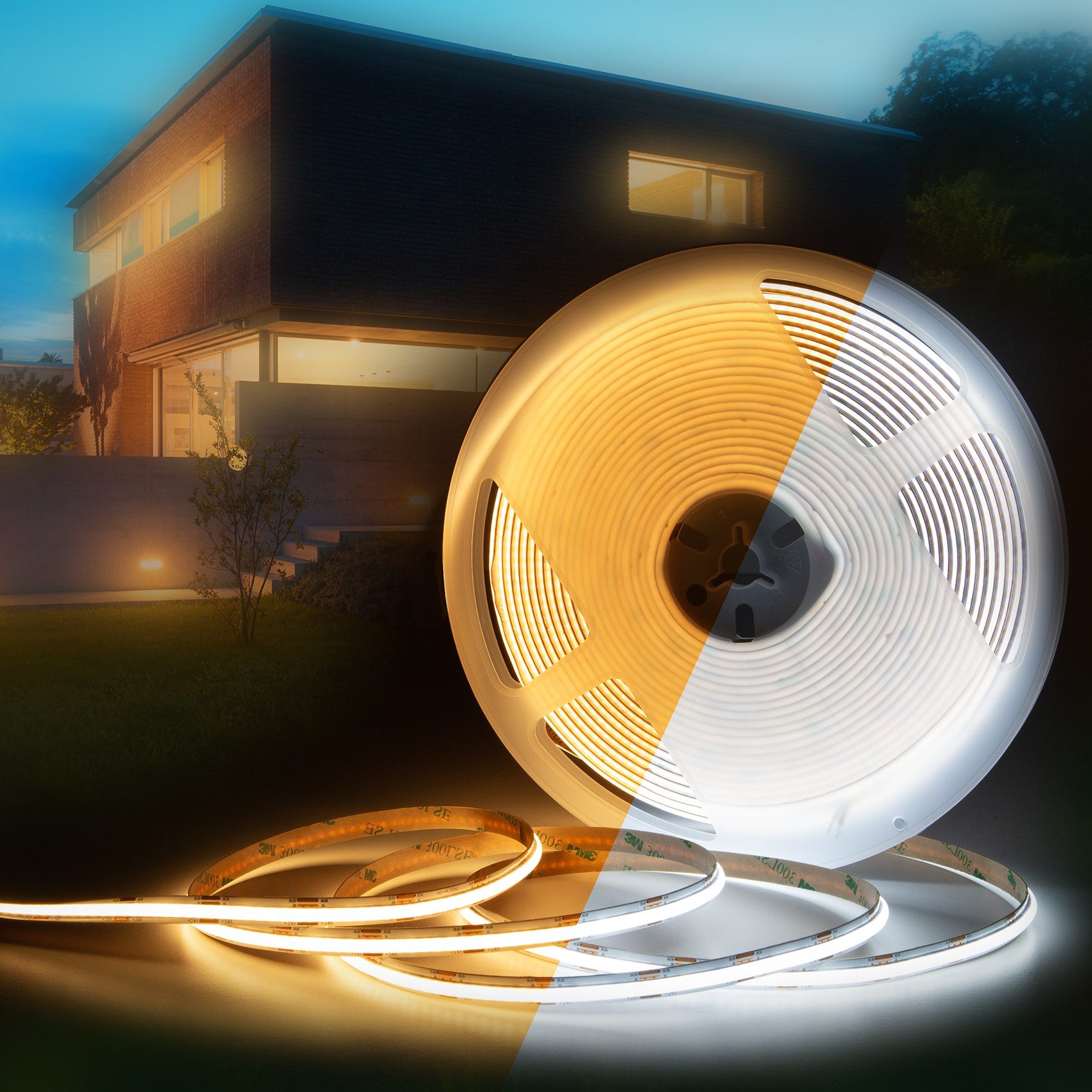 Hexim LED Stripe COB – RGB/W CCT oder Kalt-, Neutral-, Warmweiß (Dualweiß 1 günstig online kaufen