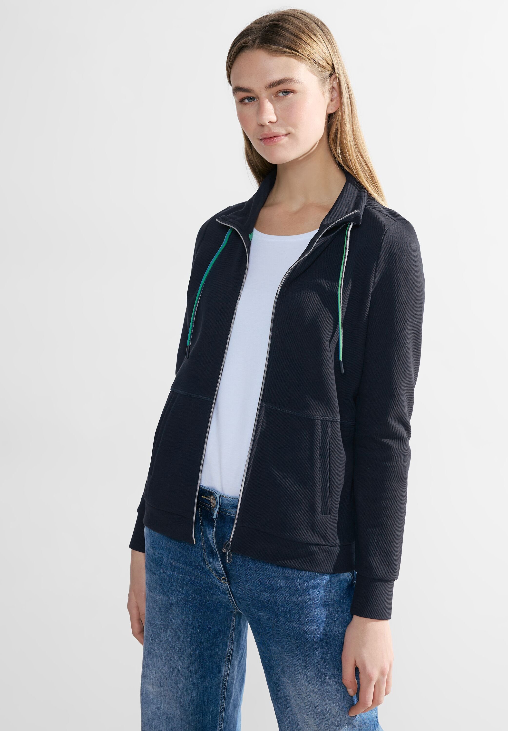 Cecil Sweatjacke mit Kordel