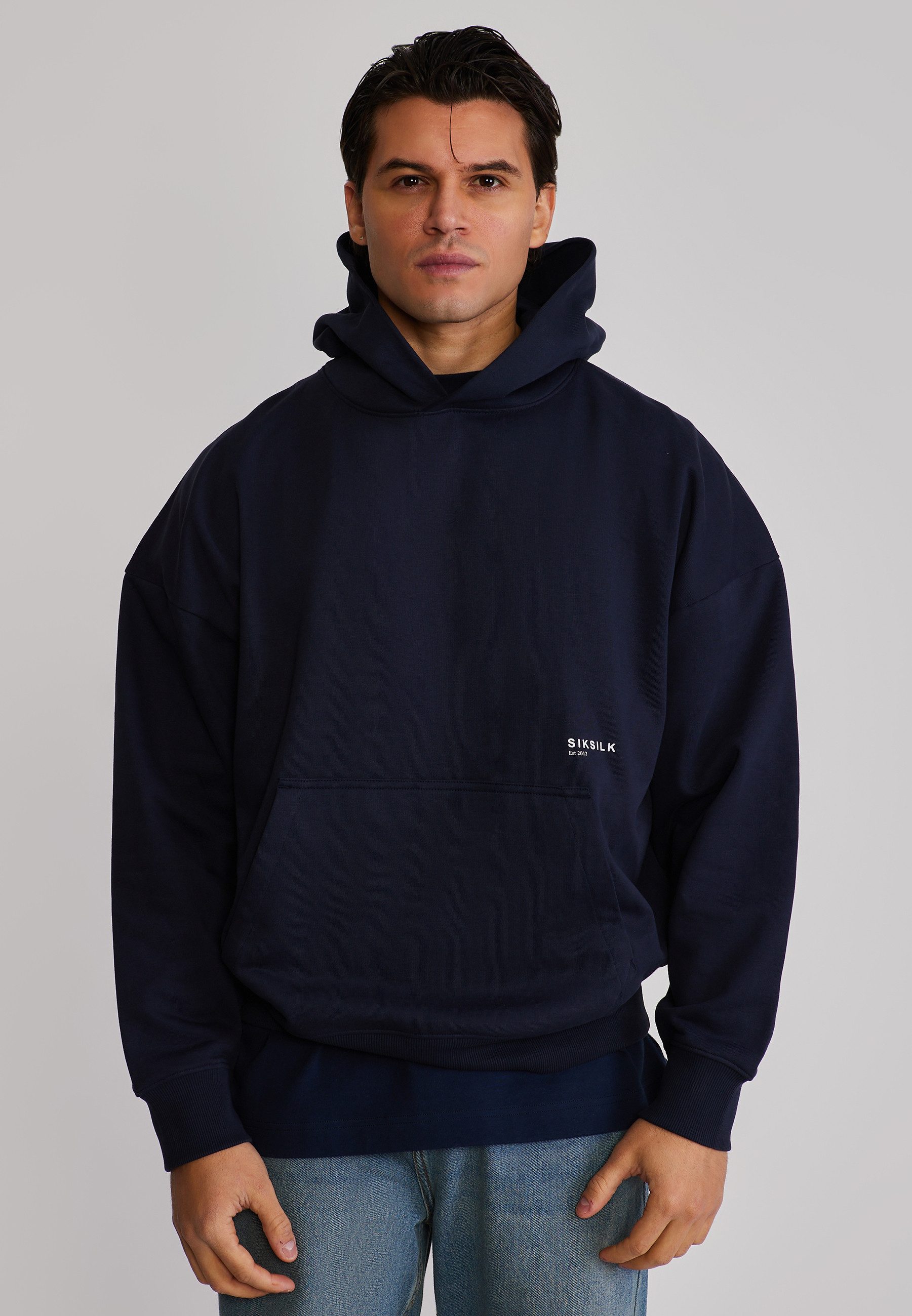 Hoodie SikSilk Herren Blau Graphic Hoodie
