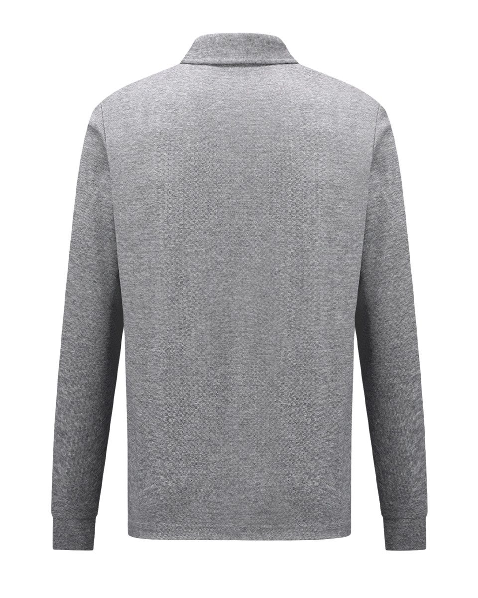 Allthemen Poloshirt mit Zopfmuster langarmshirt Baumwolle Shirt für Winter günstig online kaufen