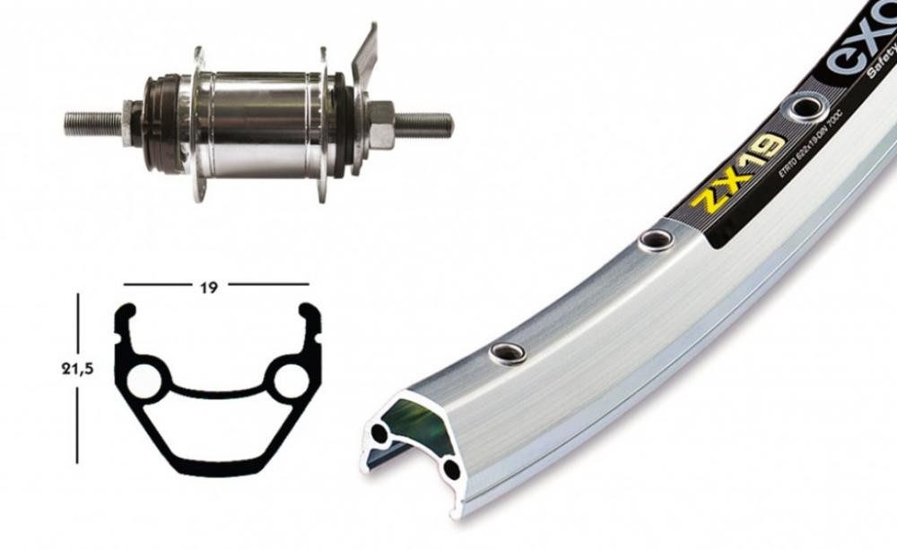 BikeParts Laufrad Bike-Parts Laufrad, Hinterrad 26x1.75 mit Rücktrittbremse Shimano 1-Gan