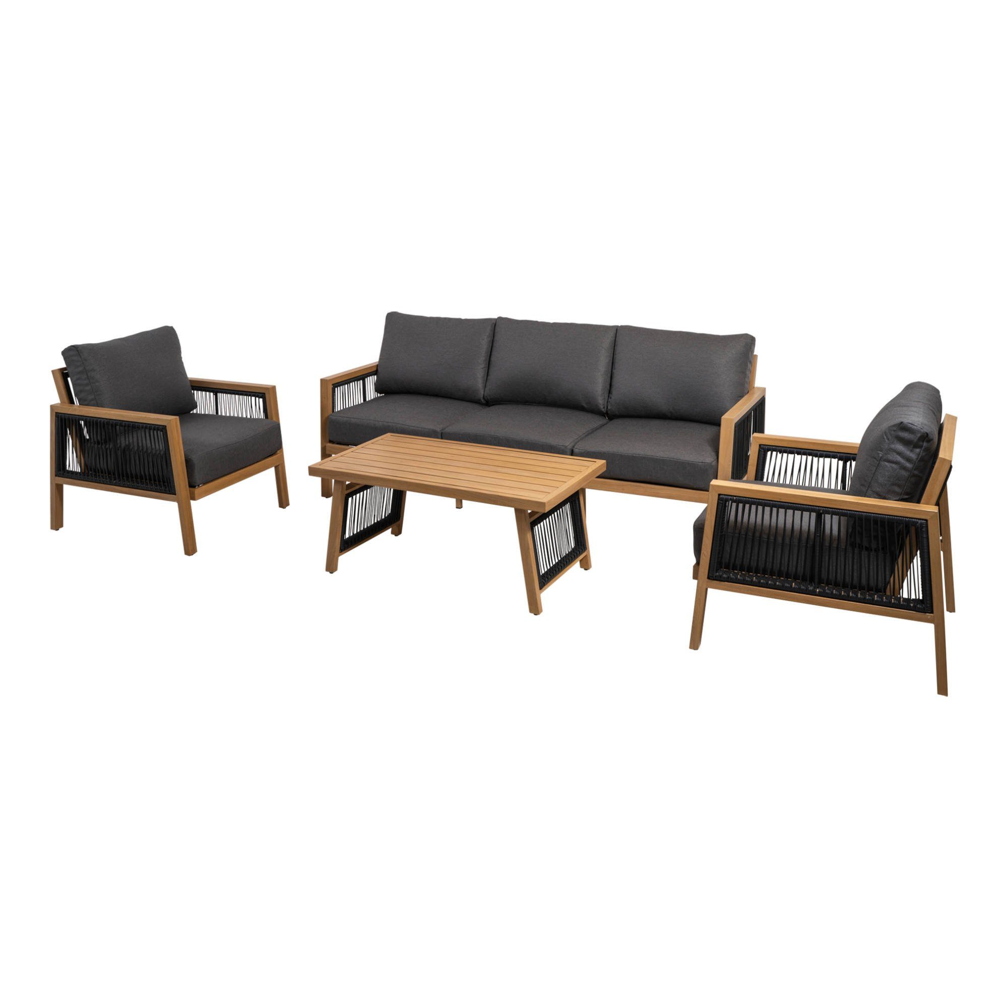 GMD Living GartenloungeSet ALICANTE, (Loungeset, 4tlg., bestehend aus