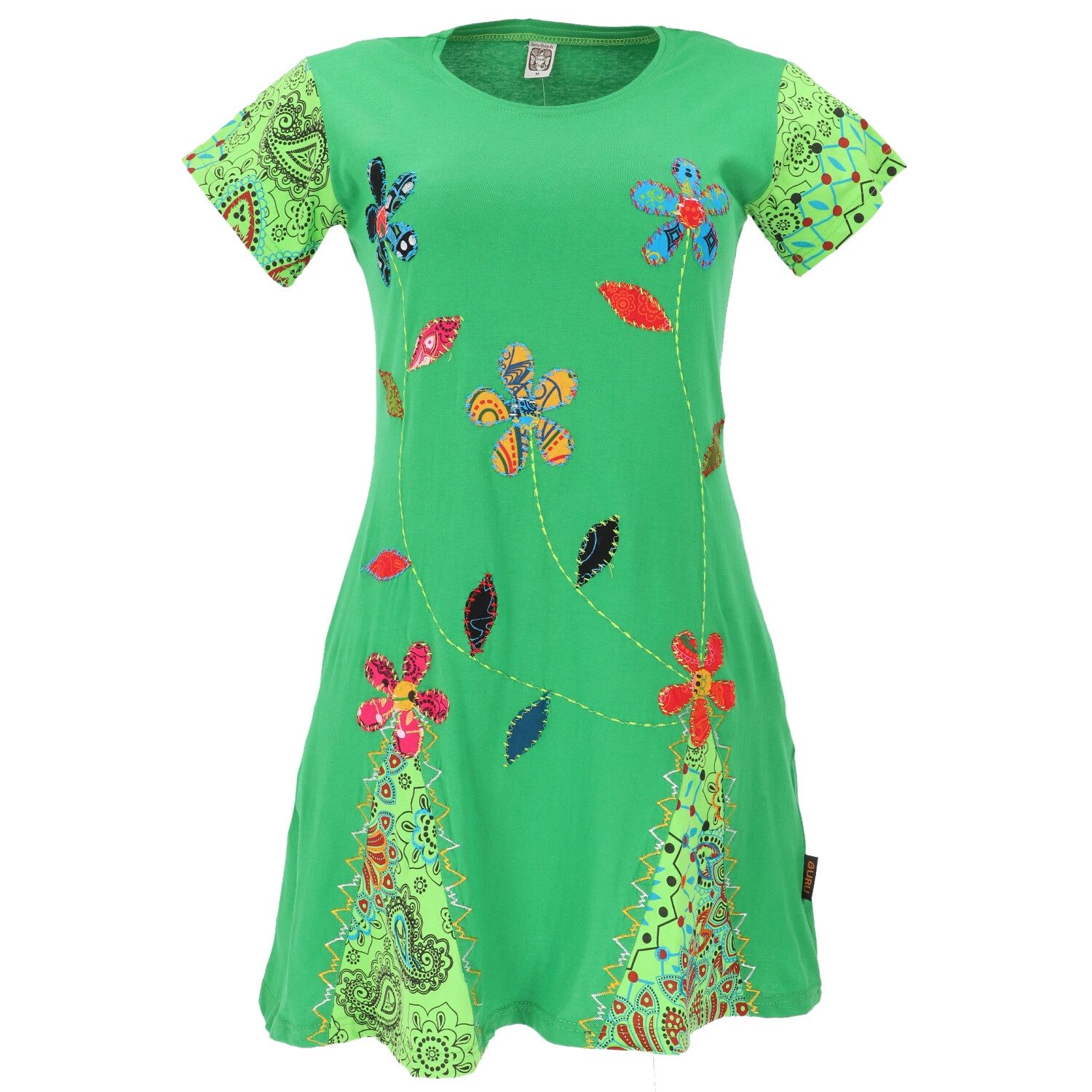 Guru-Shop Midikleid Hippie Minikleid Boho chic, besticktes.. alternative Bekleidung