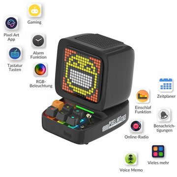 DIVOOM Ditoo Pro Pixelart Bluetooth Lautsprecher 256 LED Programmierbar Bluetooth-Lautsprecher (Bluetooth, 15 W, Lautsprecher, Bluetooth, Bildschirm, Pixel-Art)